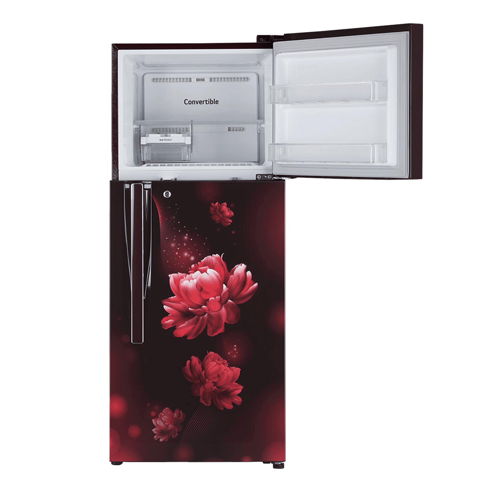 LG 240 Litres 2 Star Frost Free Double Door Convertible Refrigerator with Multi Air Flow System (GL-S292RSCY, Scarlet Charm)_11