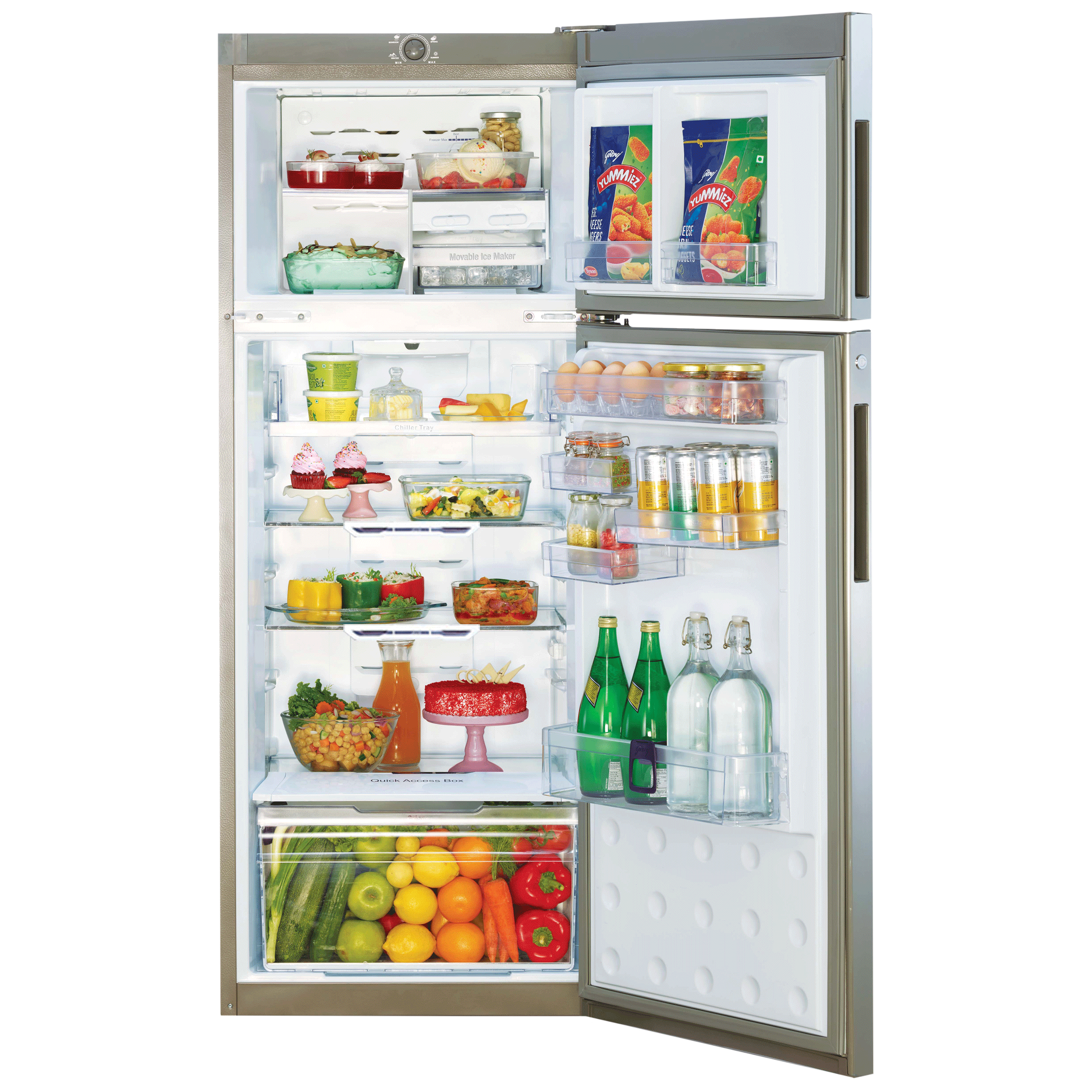 Godrej Eon Vibe 261 Litres 3 Star Frost Free Double Door Refrigerator with Cool Shower Technology (RT EON VIBE 276C 35 HCI, Silky Purple) Godrej Eon Vibe 261 Litres 3 Star Frost Free Double Door Refrigerator with Cool Shower Technology (RT EON VIBE 276C 35 HCI, Silky Purple)_3