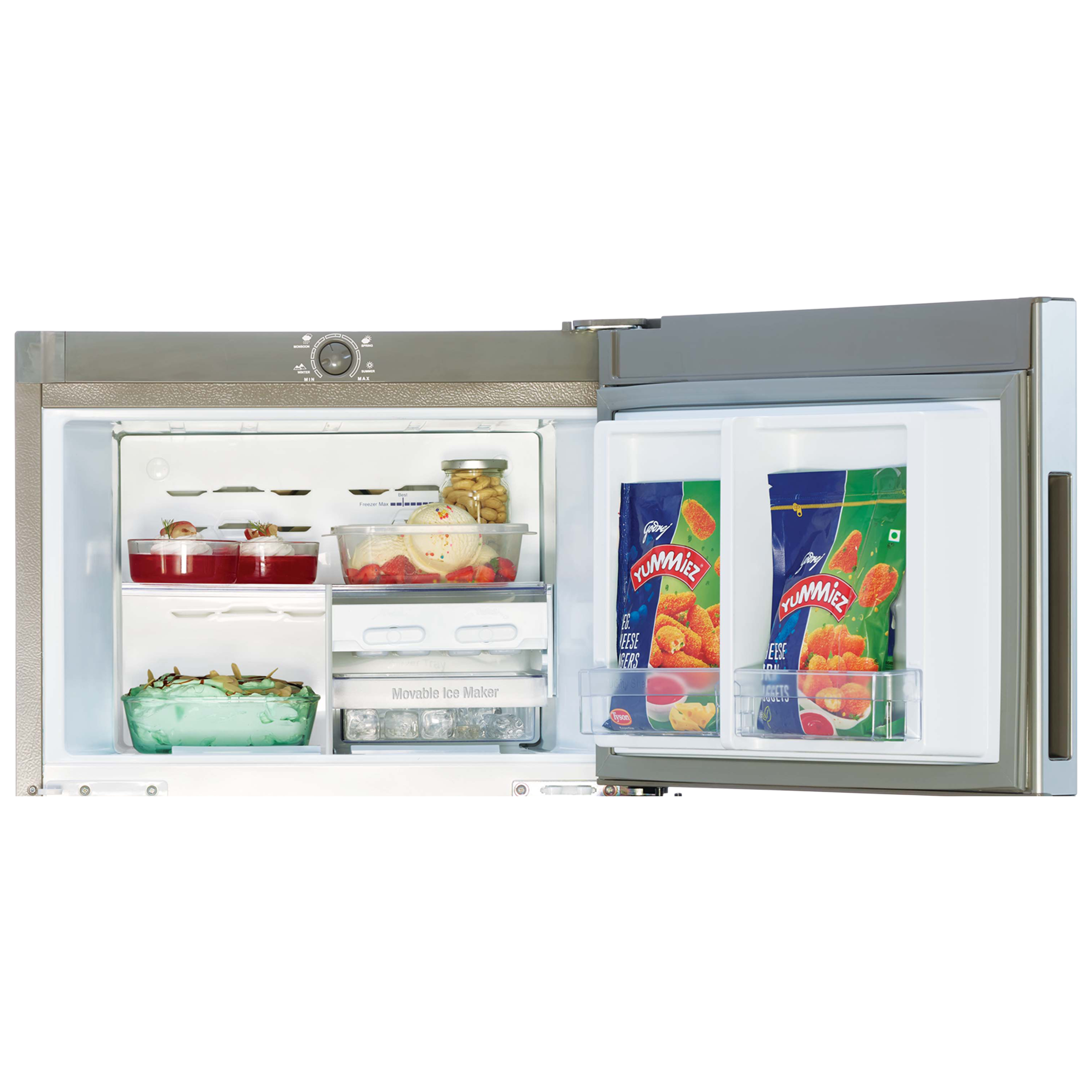 Godrej Eon Vibe 308 Litres 2 Star Frost Free Double Door Convertible Refrigerator with Patented Cool Shower Technology (RT EON VIBE 346B, Matte Black) Godrej Eon Vibe 308 Litres 2 Star Frost Free Double Door Convertible Refrigerator with Patented Cool Shower Technology (RT EON VIBE 346B, Matte Black)_7