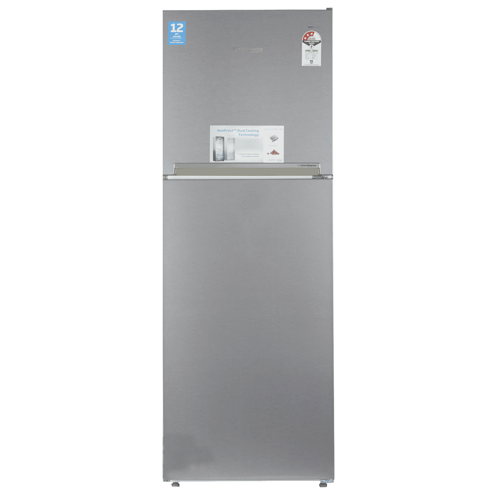 VOLTAS beko 340 Litres 2 Star Frost Free Double Door Refrigerator with Neo Frost Dual Cooling (RFF363I, Silver) VOLTAS beko 340 Litres 2 Star Frost Free Double Door Refrigerator with Neo Frost Dual Cooling (RFF363I, Silver)_1