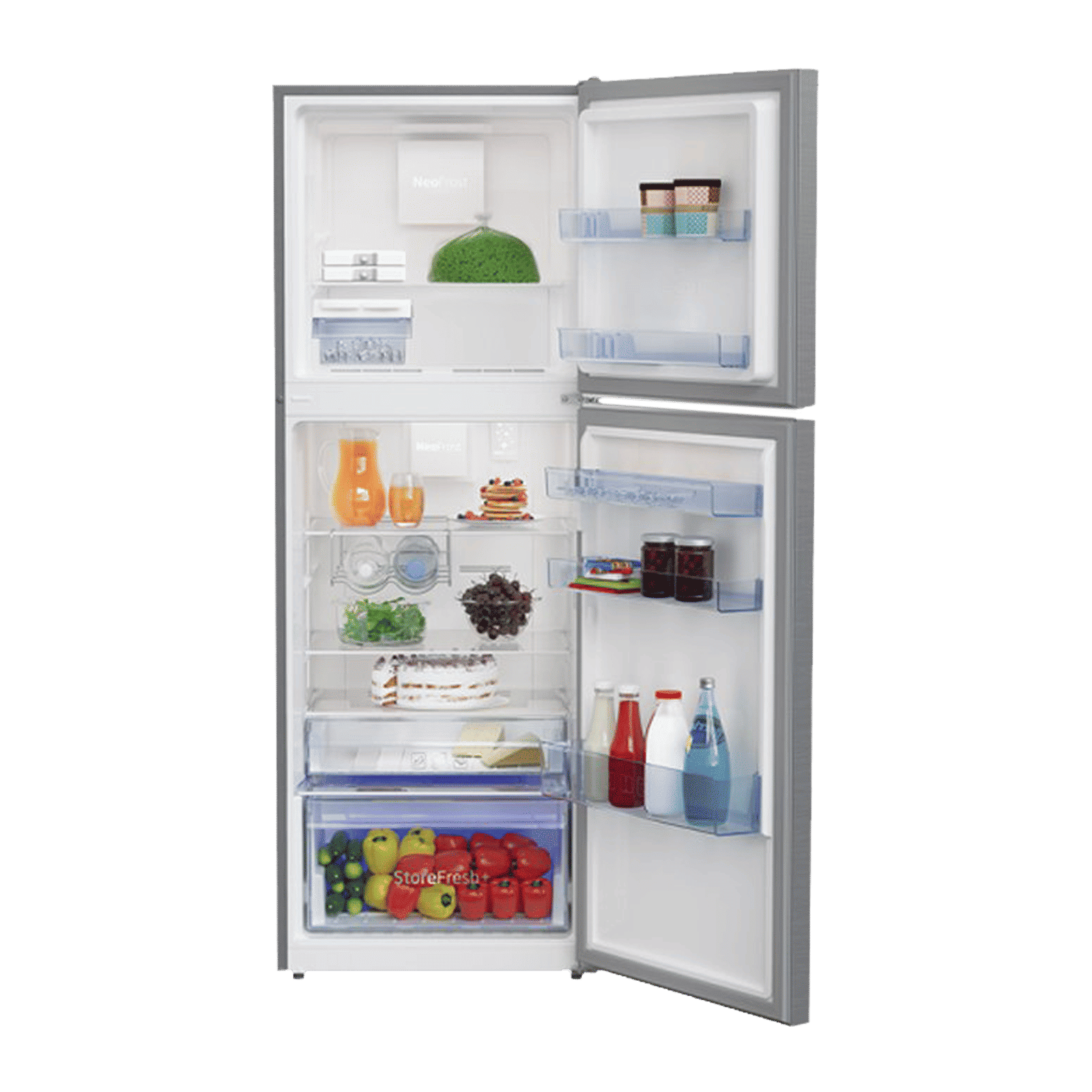 VOLTAS beko 340 Litres 2 Star Frost Free Double Door Refrigerator with Neo Frost Dual Cooling (RFF363I, Silver) VOLTAS beko 340 Litres 2 Star Frost Free Double Door Refrigerator with Neo Frost Dual Cooling (RFF363I, Silver)_4