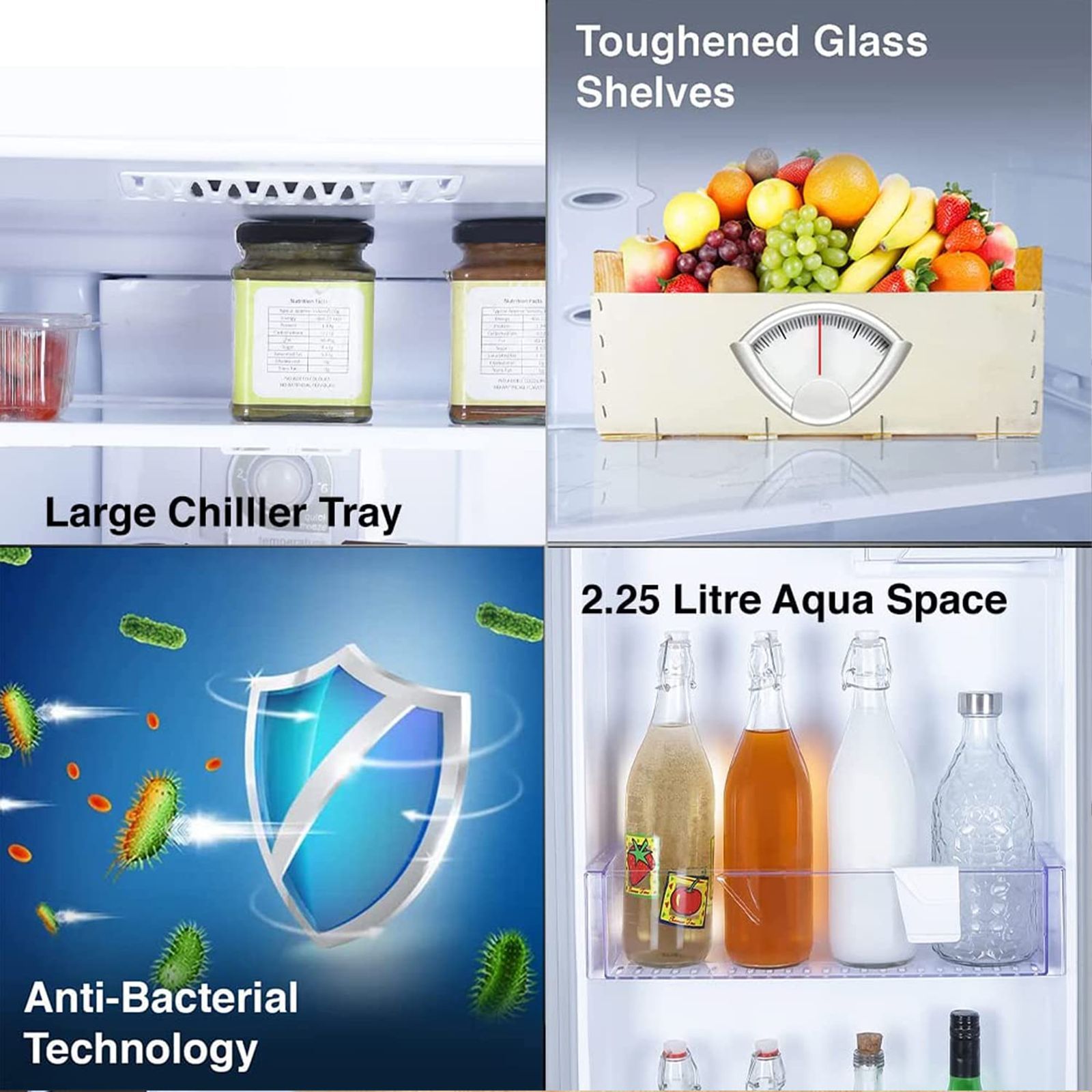 Godrej Eon 260 Litres 2 Star Frost Free Double Door Refrigerator with Anti-Bacterial Gasket (RT EON 275B 25 HI, Aqua Wine) Godrej Eon 260 Litres 2 Star Frost Free Double Door Refrigerator with Anti-Bacterial Gasket (RT EON 275B 25 HI, Aqua Wine)_11