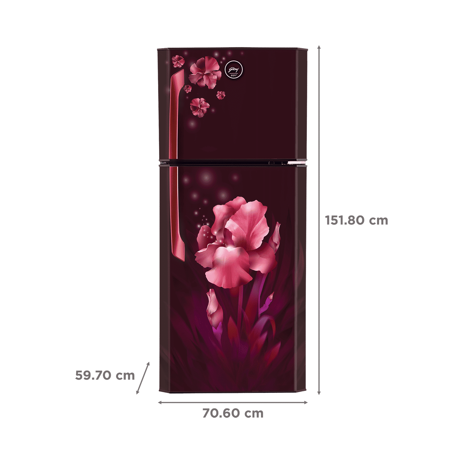 Godrej Eon 260 Litres 2 Star Frost Free Double Door Refrigerator with Anti-Bacterial Gasket (RT EON 275B 25 HI, Aqua Wine) Godrej Eon 260 Litres 2 Star Frost Free Double Door Refrigerator with Anti-Bacterial Gasket (RT EON 275B 25 HI, Aqua Wine)_3