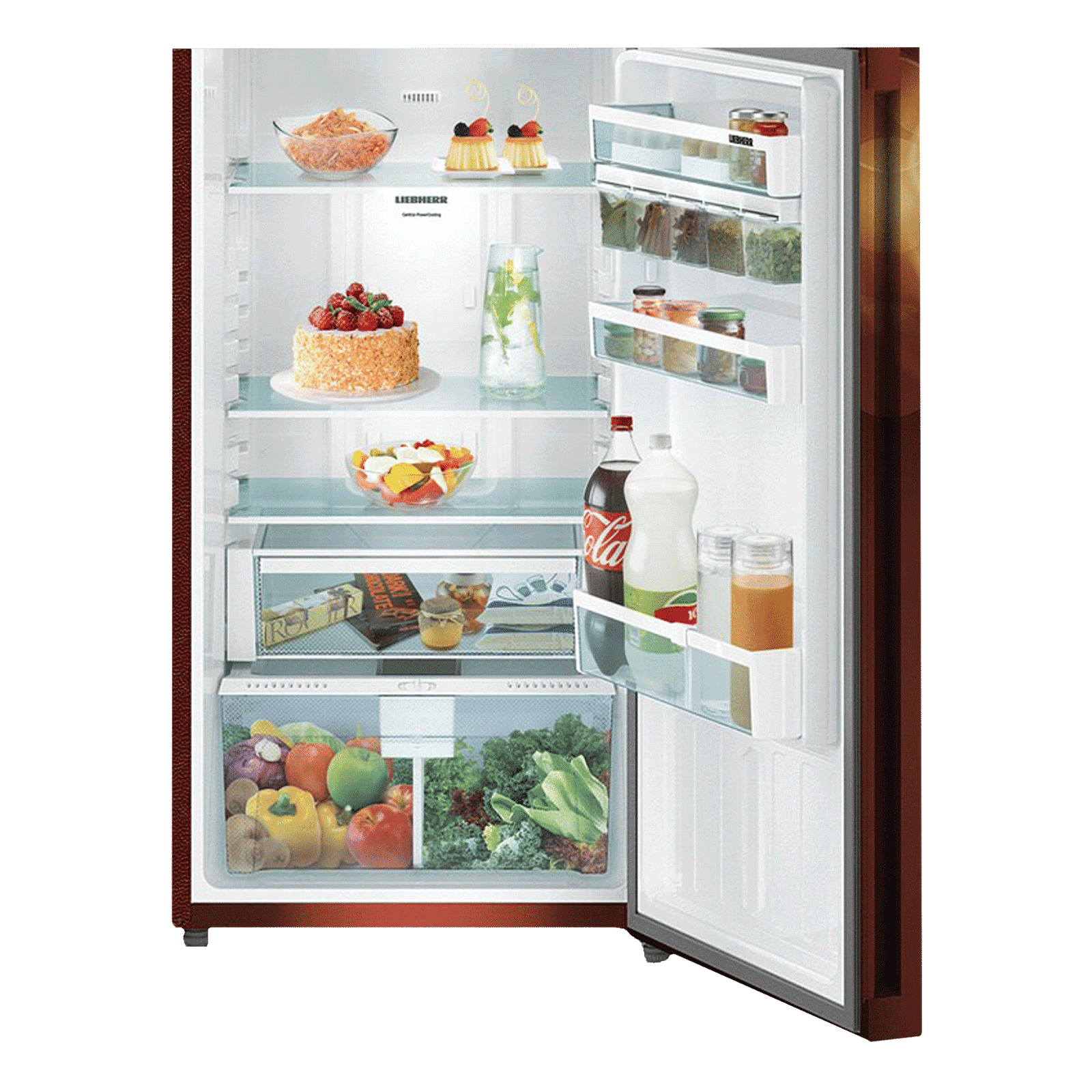LIEBHERR 290 Litres 2 Star Frost Free Double Door Refrigerator with Stabilizer Free Operation (TCBB 2940, Brown Bubble)_10