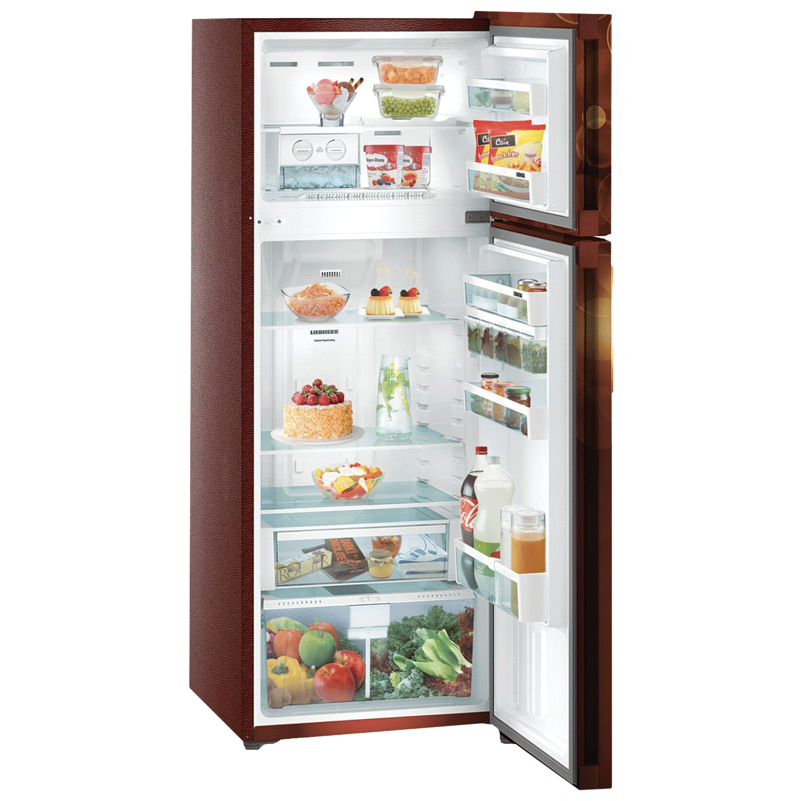 LIEBHERR 290 Litres 2 Star Frost Free Double Door Refrigerator with Stabilizer Free Operation (TCBB 2940, Brown Bubble)_14