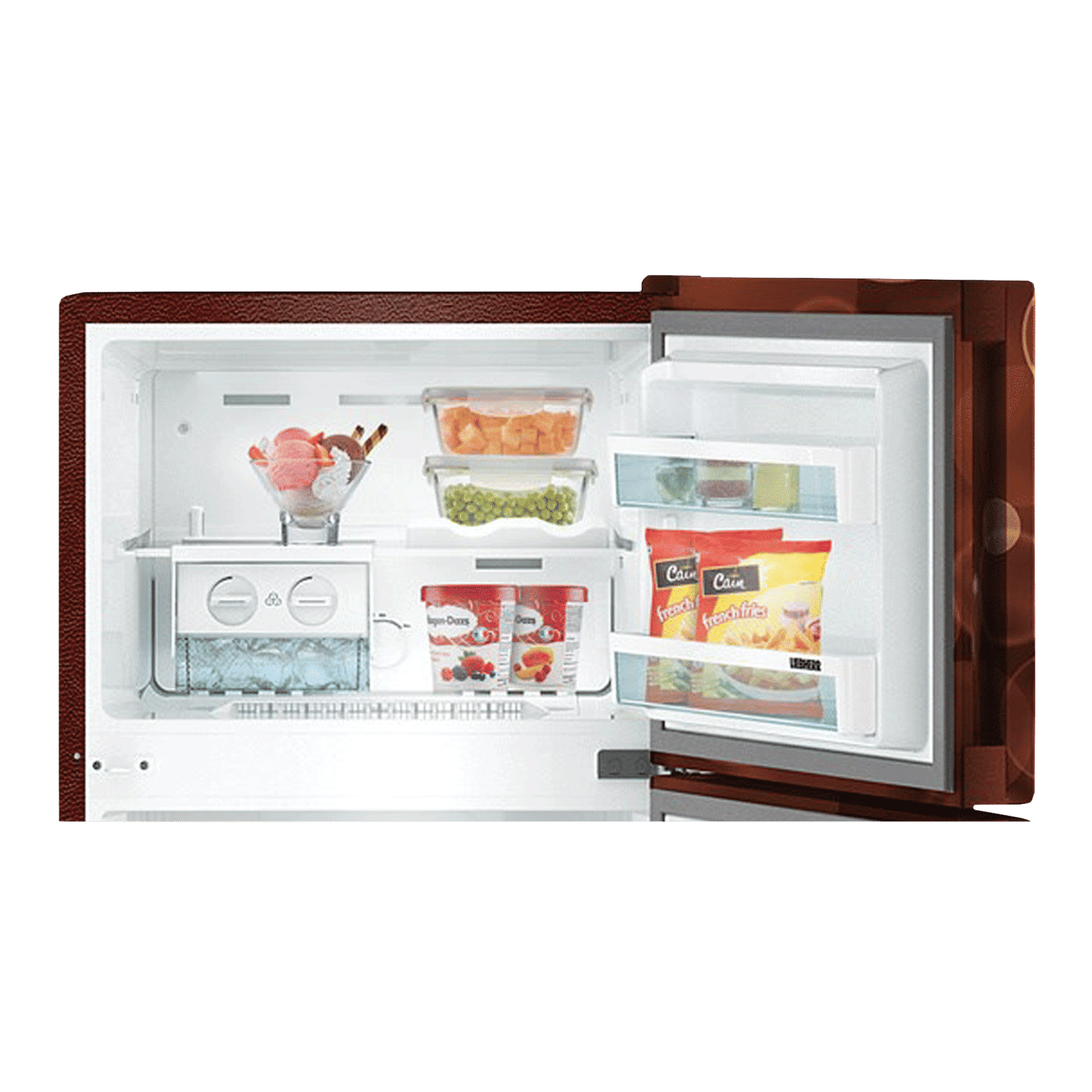 LIEBHERR 290 Litres 2 Star Frost Free Double Door Refrigerator with Stabilizer Free Operation (TCBB 2940, Brown Bubble)_8