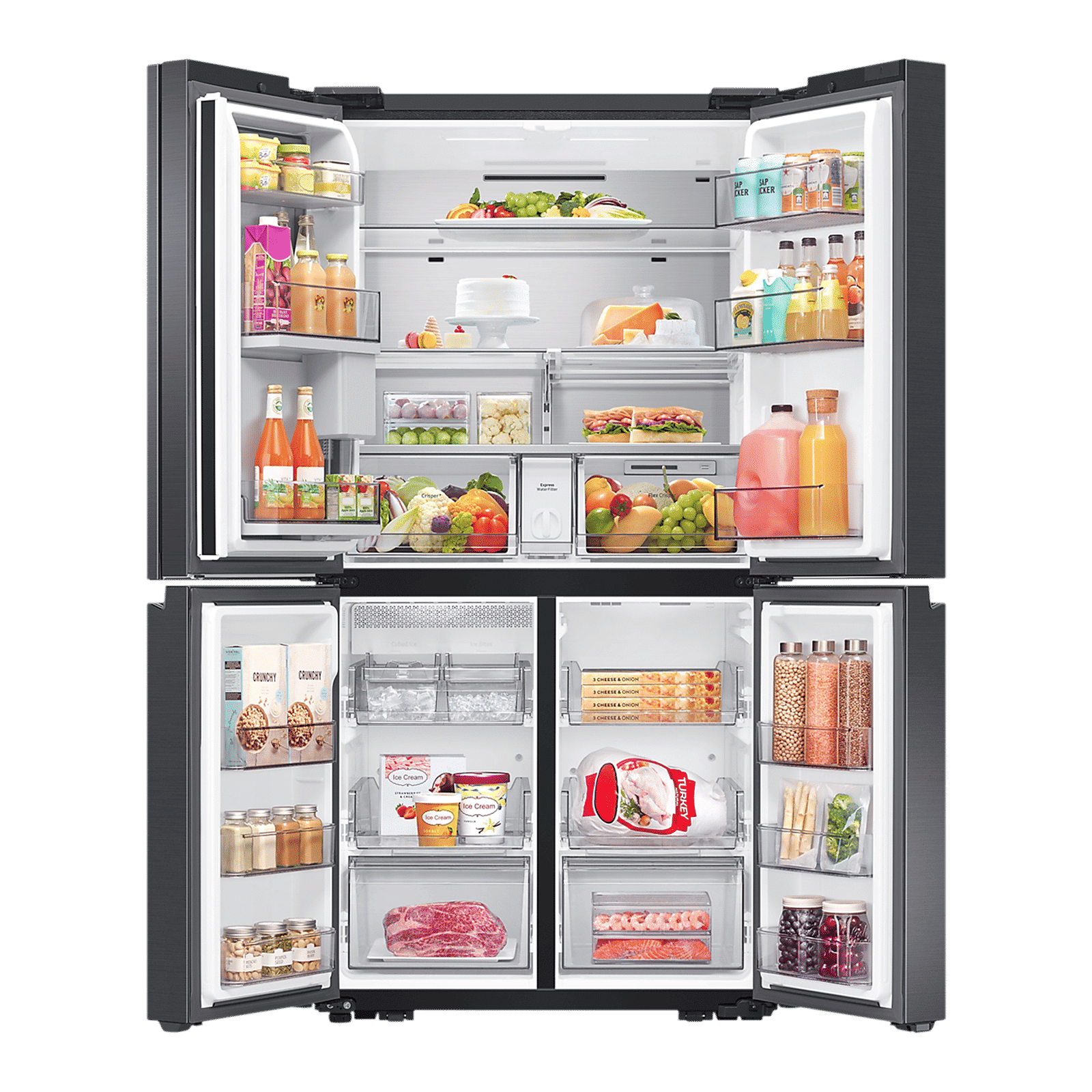SAMSUNG 865 Litres Frost Free French Door Smart Wi-Fi Enabled Refrigerator with Door-in-Door (RF87A9770SG/TL, Black Caviar) SAMSUNG 865 Litres Frost Free French Door Smart Wi-Fi Enabled Refrigerator with Door-in-Door (RF87A9770SG/TL, Black Caviar)_5