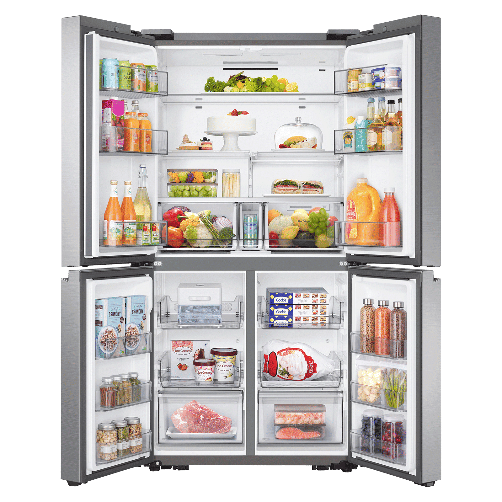 SAMSUNG 705 Litres Frost Free French Door Smart Wi-Fi Enabled Refrigerator with Dual Flex Zone (RF70A90T0SL/TL, Real Stainless)_5