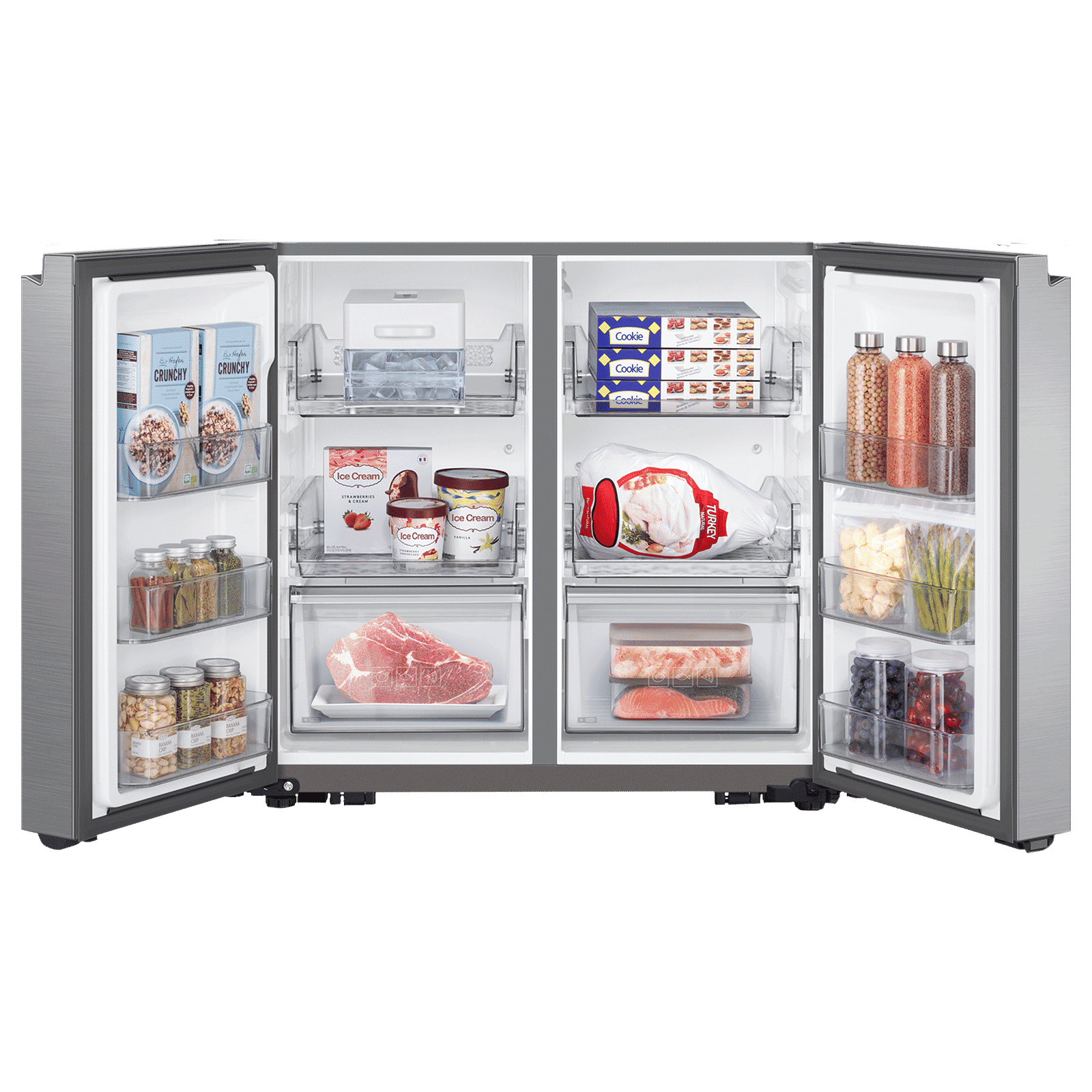 SAMSUNG 705 Litres Frost Free French Door Smart Wi-Fi Enabled Refrigerator with Dual Flex Zone (RF70A90T0SL/TL, Real Stainless)_7