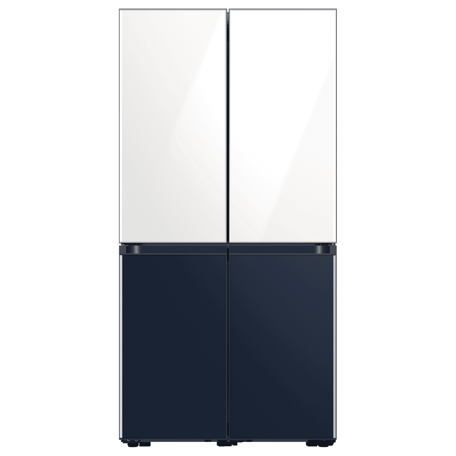 SAMSUNG 620 Litres Frost Free French Door Smart Wi-Fi Enabled Refrigerator with Twin Cooling Plus Technology (RF63A91C377/TL, Glam White/Glam Navy)_1