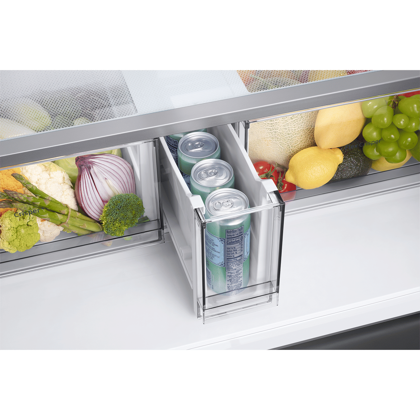 SAMSUNG 620 Litres Frost Free French Door Smart Wi-Fi Enabled Refrigerator with Twin Cooling Plus Technology (RF63A91C377/TL, Glam White/Glam Navy)_10