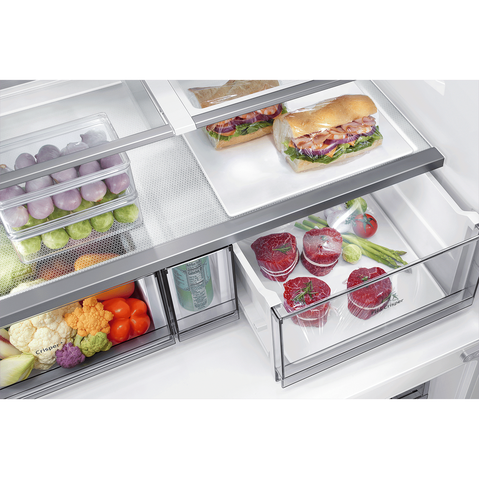 SAMSUNG 620 Litres Frost Free French Door Smart Wi-Fi Enabled Refrigerator with Twin Cooling Plus Technology (RF63A91C377/TL, Glam White/Glam Navy)_11