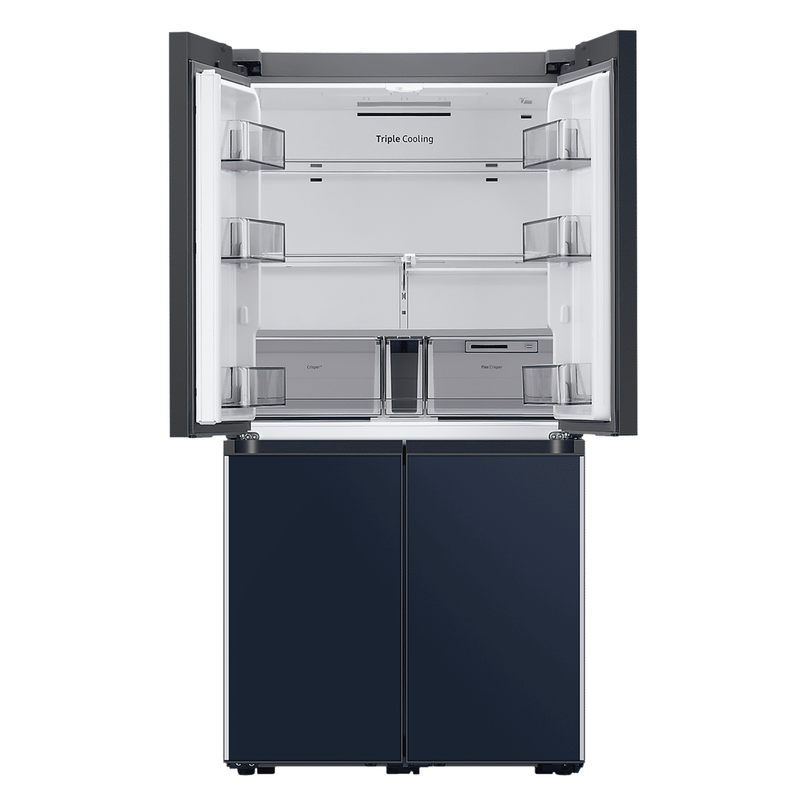 SAMSUNG 620 Litres Frost Free French Door Smart Wi-Fi Enabled Refrigerator with Twin Cooling Plus Technology (RF63A91C377/TL, Glam White/Glam Navy)_16