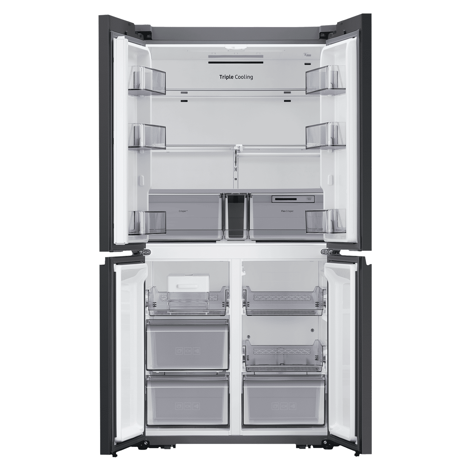 SAMSUNG 620 Litres Frost Free French Door Smart Wi-Fi Enabled Refrigerator with Twin Cooling Plus Technology (RF63A91C377/TL, Glam White/Glam Navy)_6