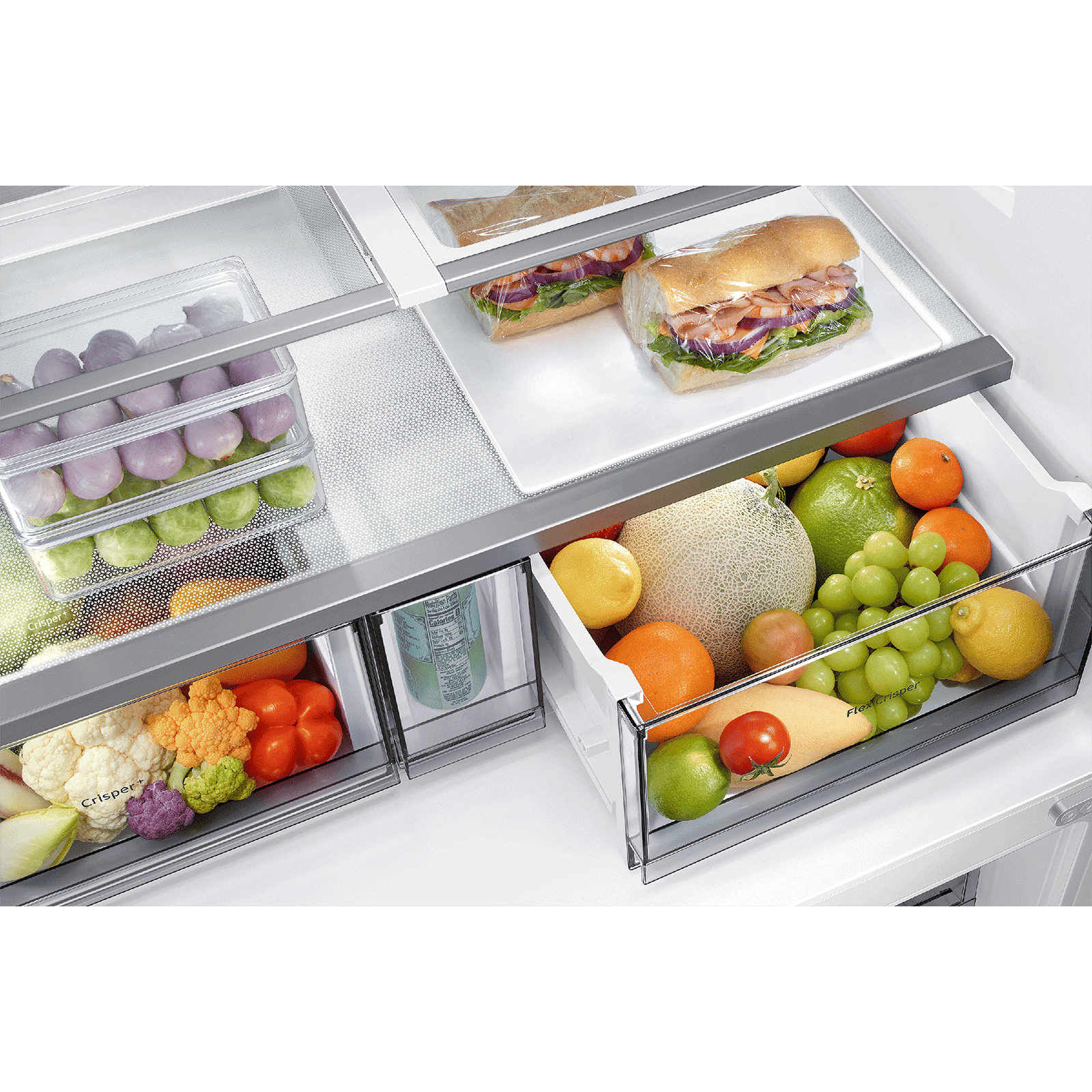 SAMSUNG 620 Litres Frost Free French Door Smart Wi-Fi Enabled Refrigerator with Twin Cooling Plus Technology (RF63A91C377/TL, Glam White/Glam Navy)_7