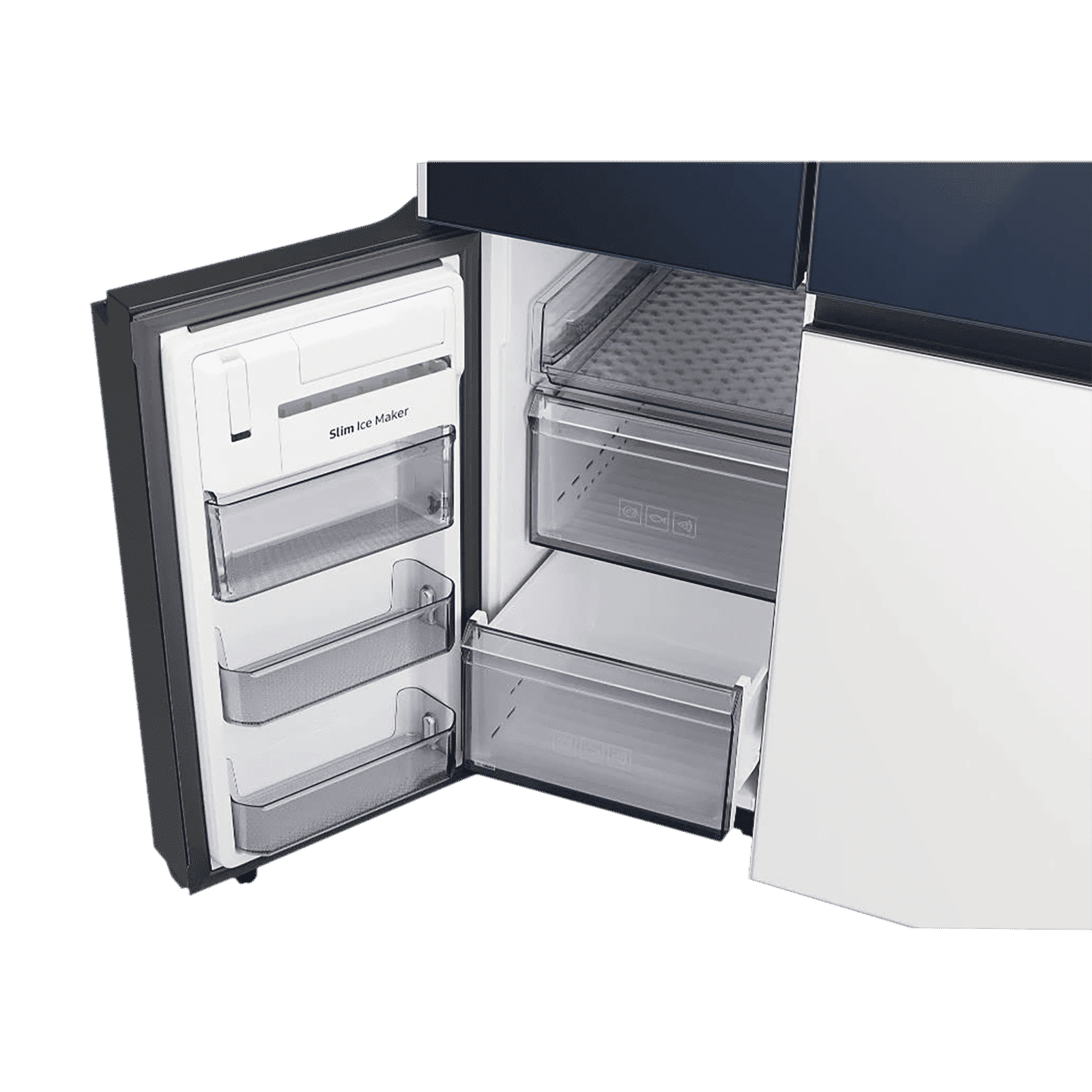 SAMSUNG 934 Litres Frost Free French Door Smart Wi-Fi Enabled Refrigerator with Family Hub (RF90A955387/TL, Glam Navy/Glam White)_11