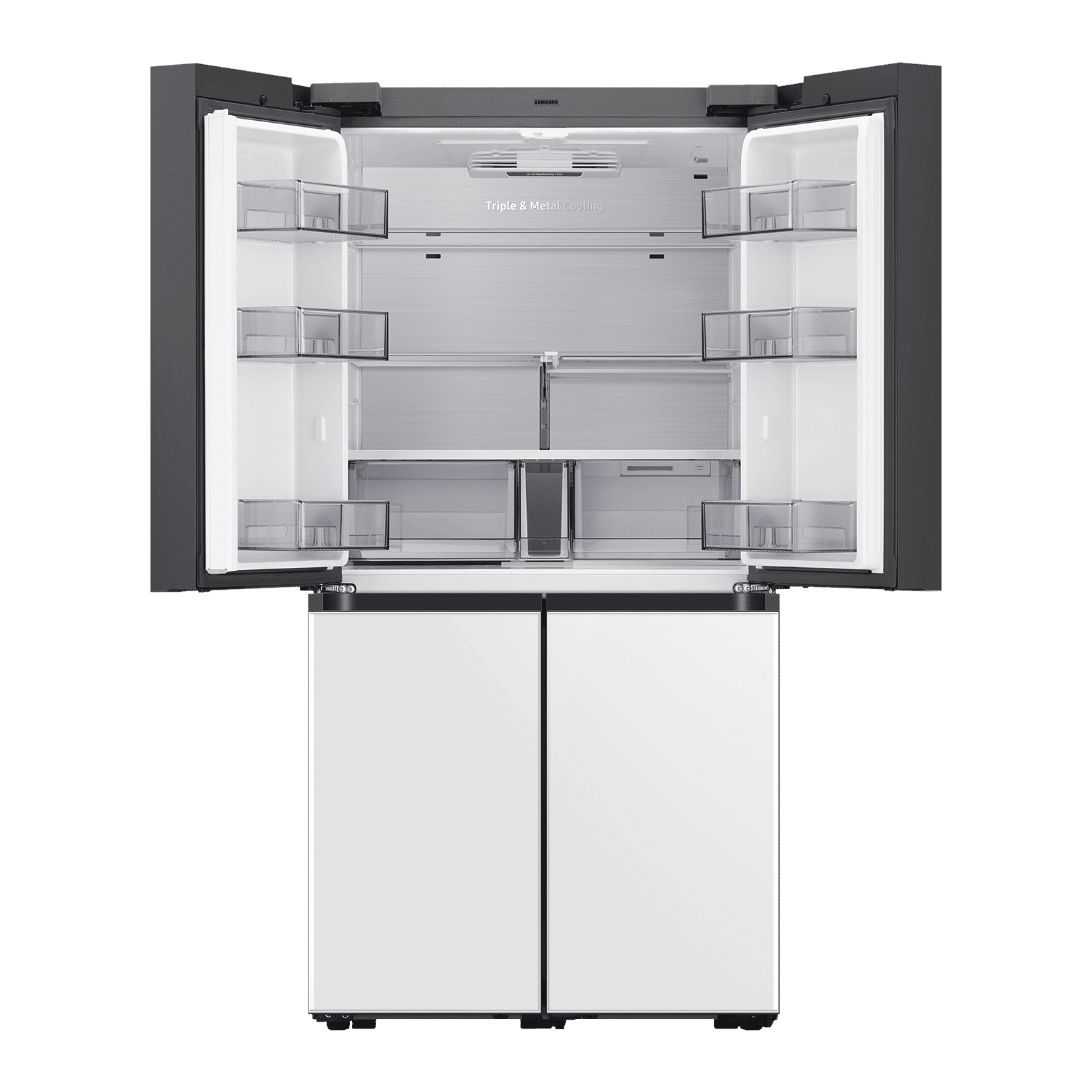 SAMSUNG 934 Litres Frost Free French Door Smart Wi-Fi Enabled Refrigerator with Family Hub (RF90A955387/TL, Glam Navy/Glam White)_15