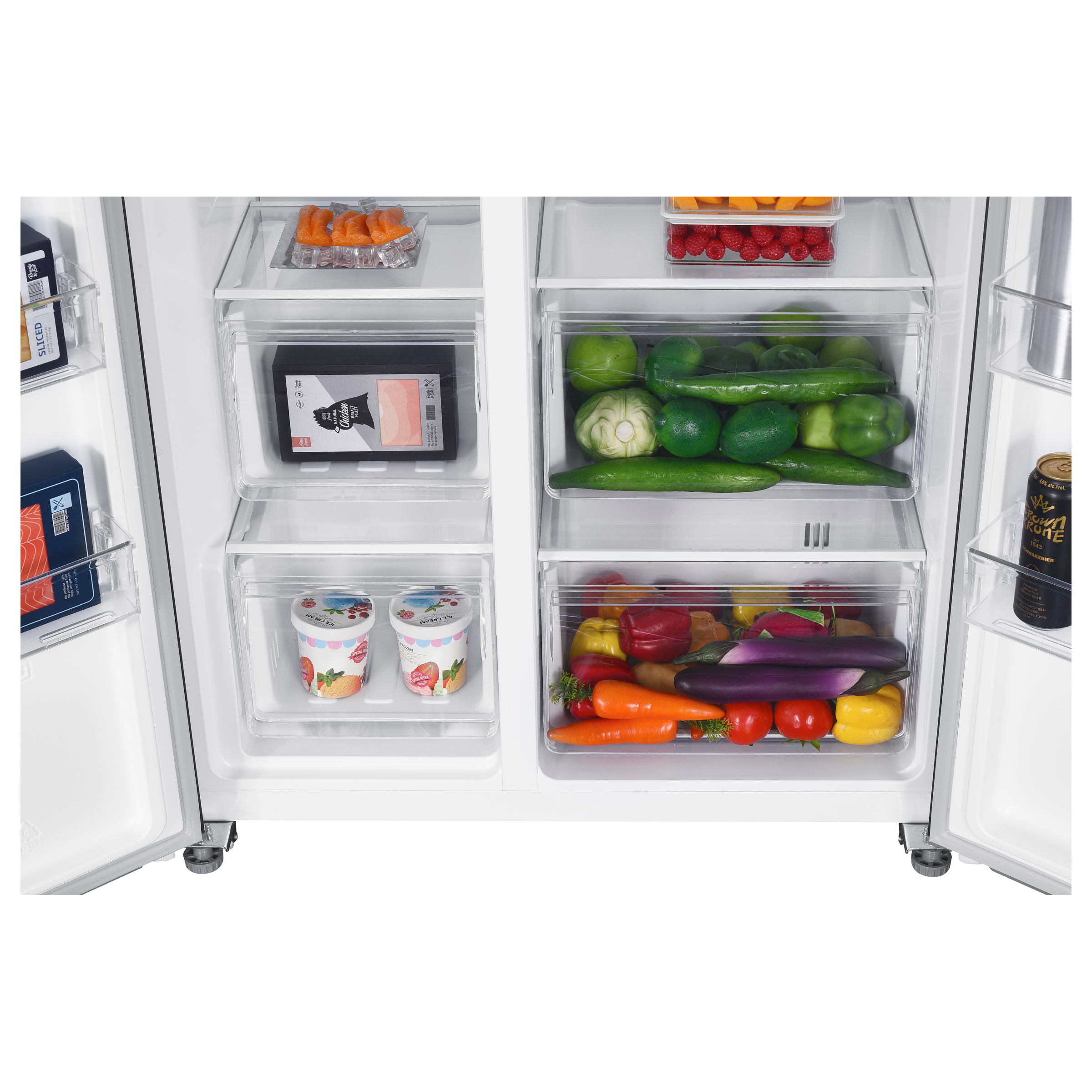 Croma 563 Litres Frost Free Side by Side Refrigerator with Multi Airflow System (CRAR2651, Black Inox)_7