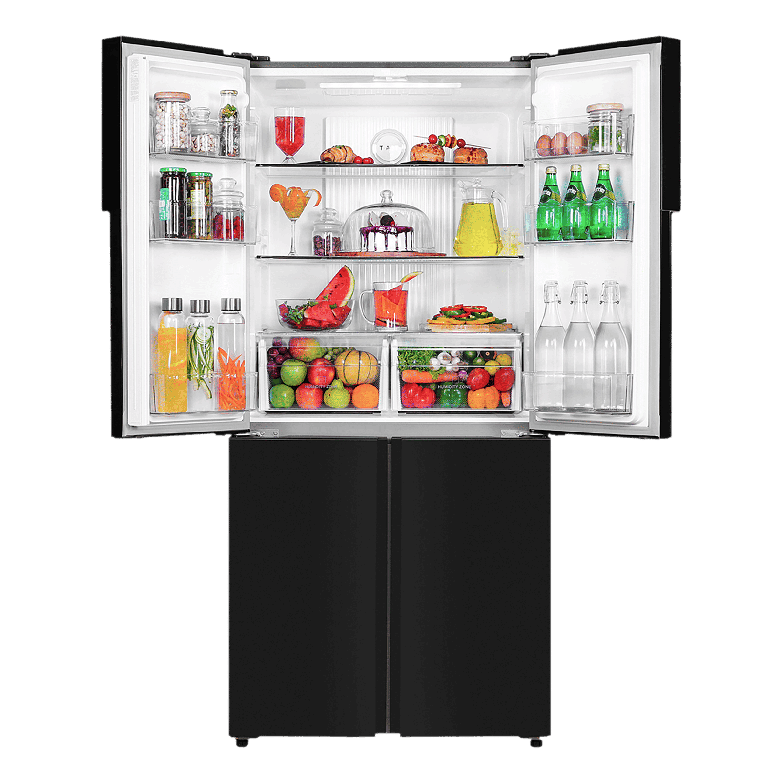 Haier 531 Litres A++ Frost Free French Door Convertible Refrigerator with Dual Humidity Zone (HRB-550KS, Black Steel) Haier 531 Litres A++ Frost Free French Door Convertible Refrigerator with Dual Humidity Zone (HRB-550KS, Black Steel)_15