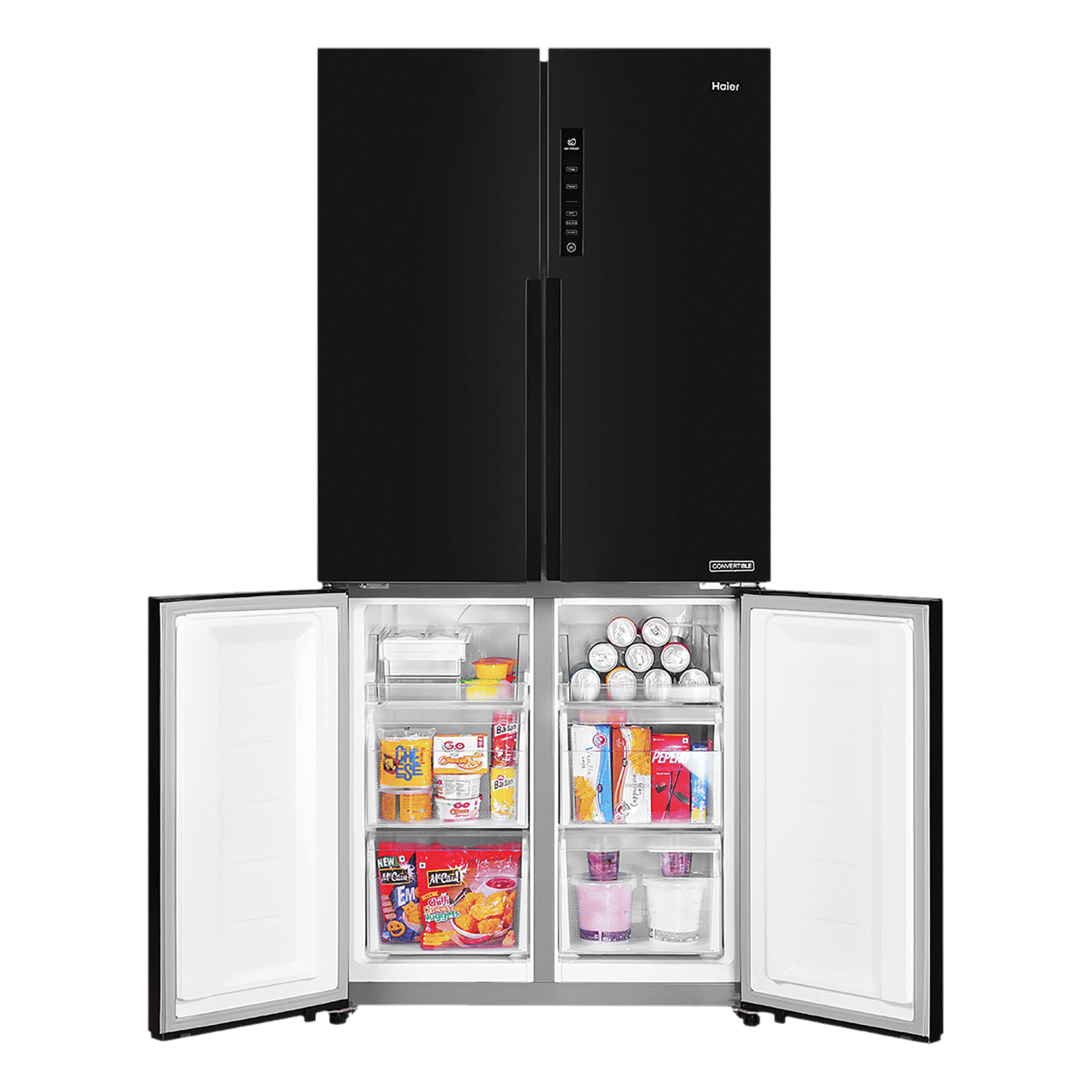 Haier 531 Litres A++ Frost Free French Door Convertible Refrigerator with Dual Humidity Zone (HRB-550KS, Black Steel) Haier 531 Litres A++ Frost Free French Door Convertible Refrigerator with Dual Humidity Zone (HRB-550KS, Black Steel)_16