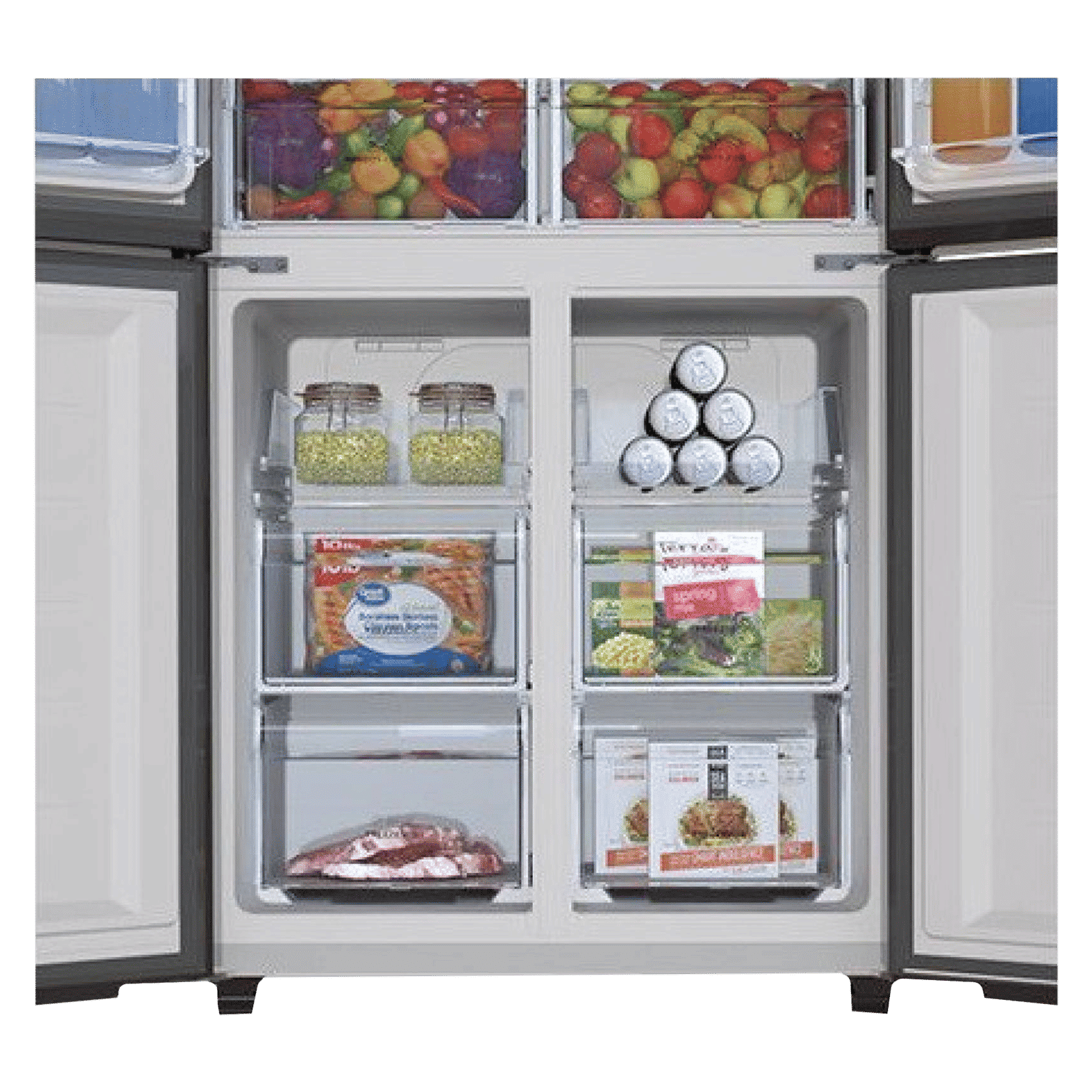 Haier 531 Litres A++ Frost Free French Door Convertible Refrigerator with Dual Humidity Zone (HRB-550KS, Black Steel) Haier 531 Litres A++ Frost Free French Door Convertible Refrigerator with Dual Humidity Zone (HRB-550KS, Black Steel)_7