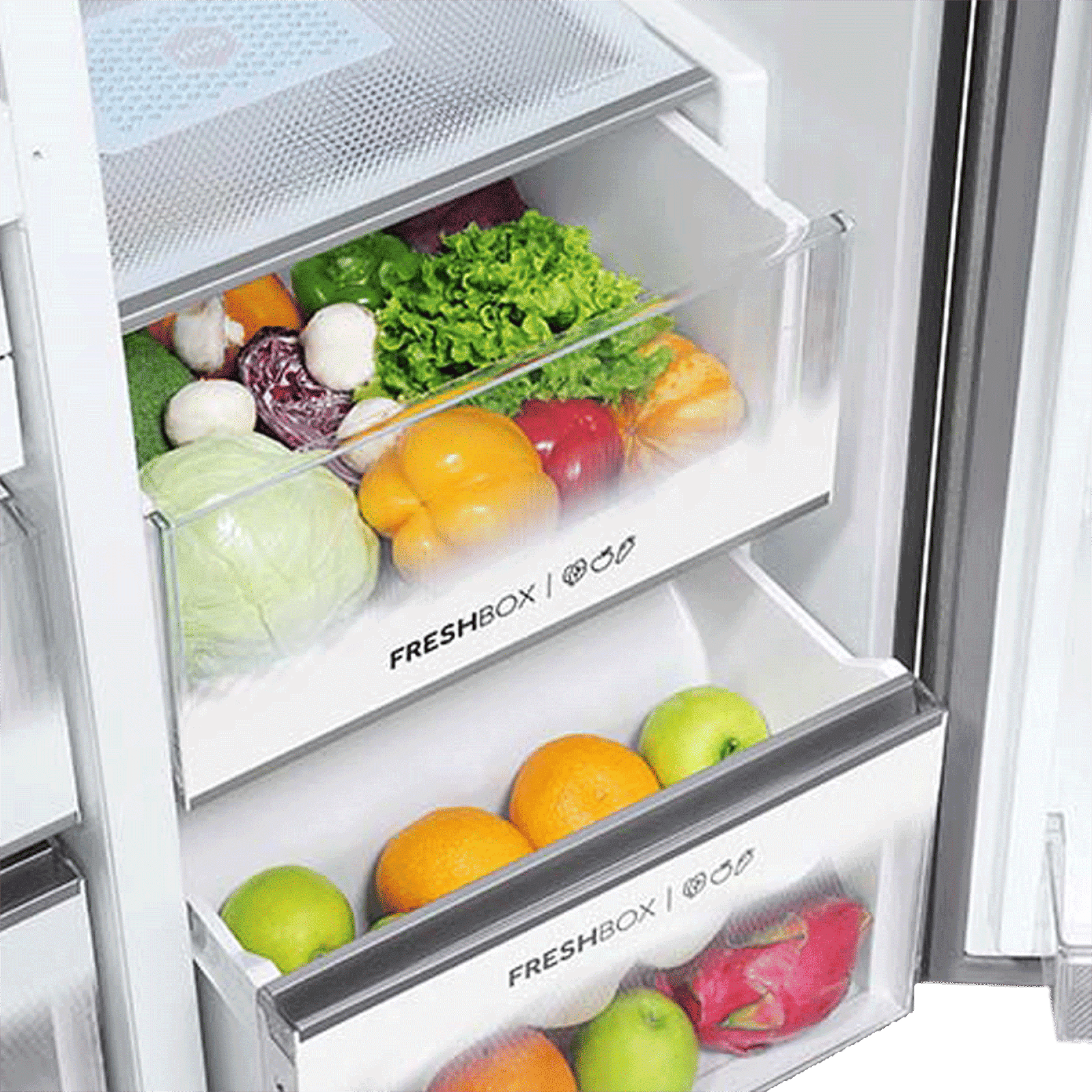 Haier 602 Litres 3 Star Frost Free Side by Side Convertible Refrigerator with Magic Cooling Technology (HRS-682SS, Shiny Steel)_9