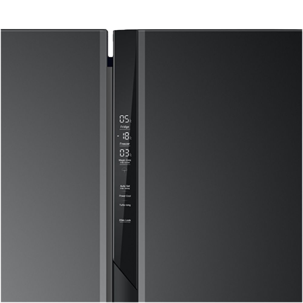 Haier 598 Litres Frost Free Side by Side Refrigerator with Magic Cooling Technology (HRT-683KG, Black Glass)_9