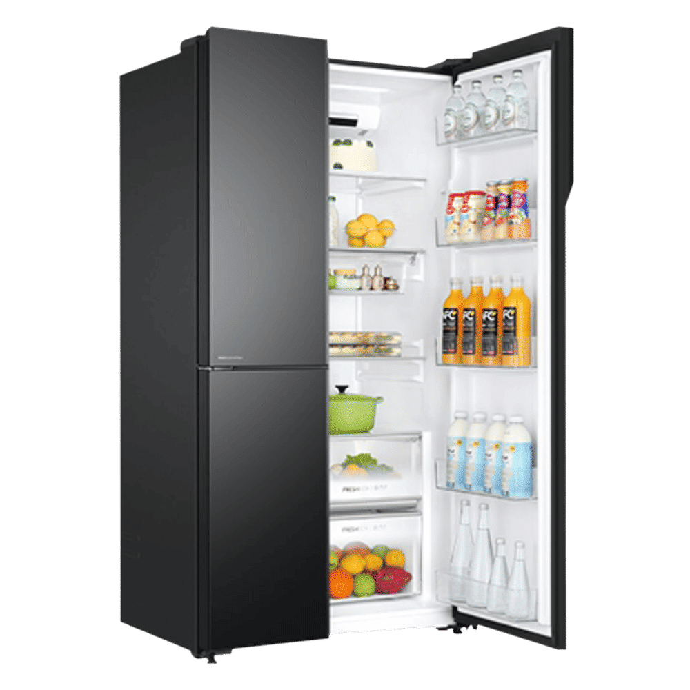 Haier 598 Litres Frost Free Side by Side Refrigerator with Magic Cooling Technology (HRT-683KG, Black Glass)_10