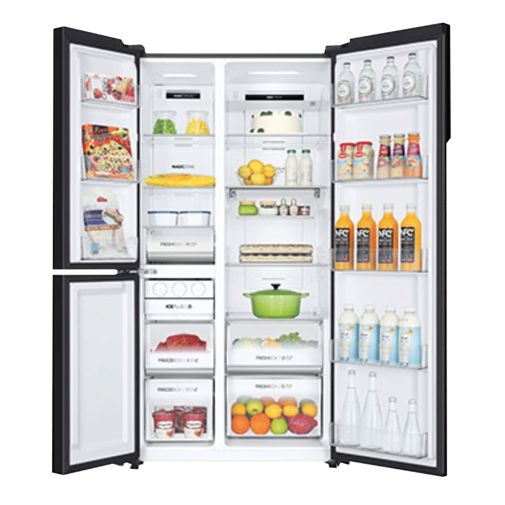 Haier 598 Litres Frost Free Side by Side Refrigerator with Magic Cooling Technology (HRT-683KG, Black Glass)_5