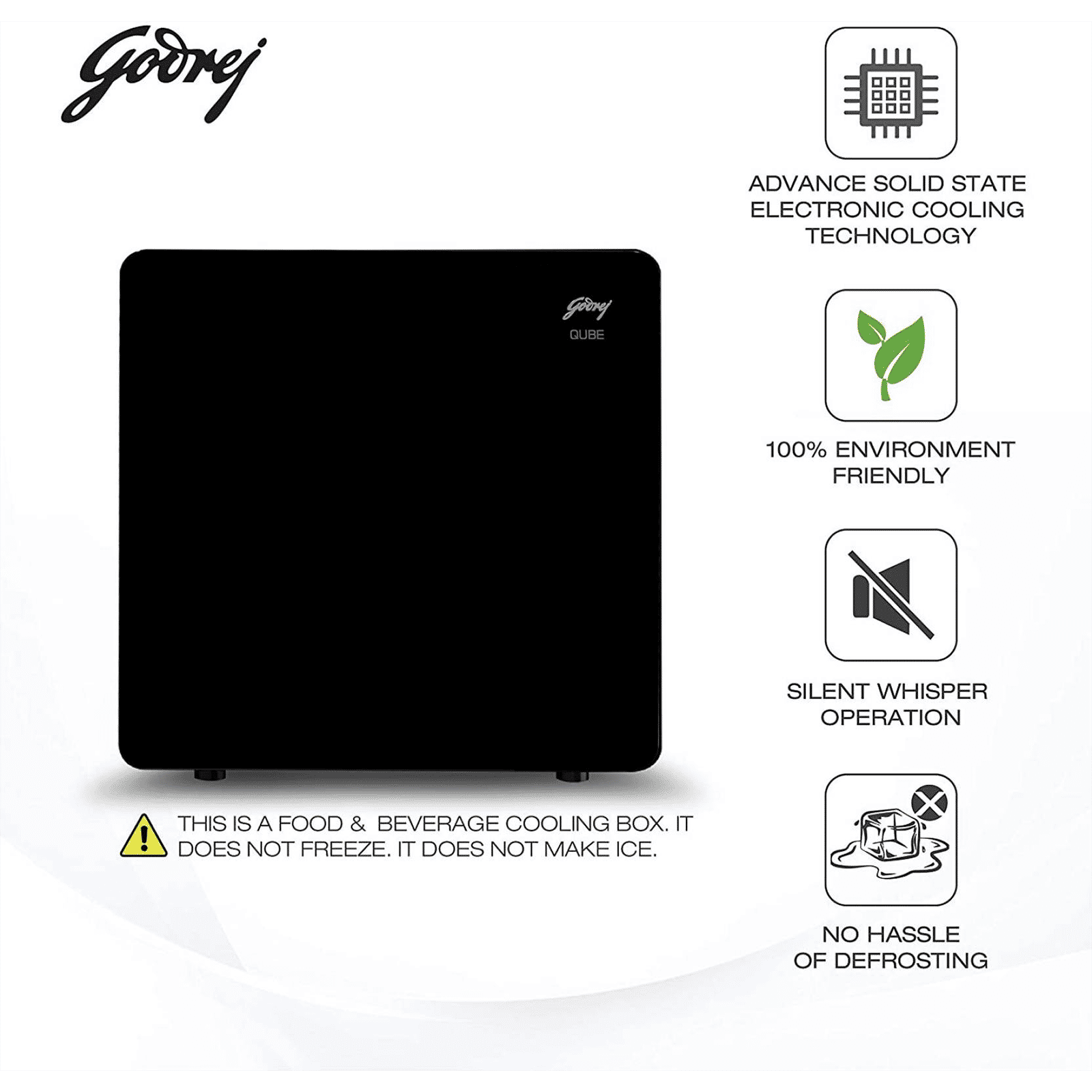 Godrej Qub30 Litres Frost Free Single Door Refrigerator with Solid State Electronic Cooling (TEC QUBE 30L HS Q103, Black)_9