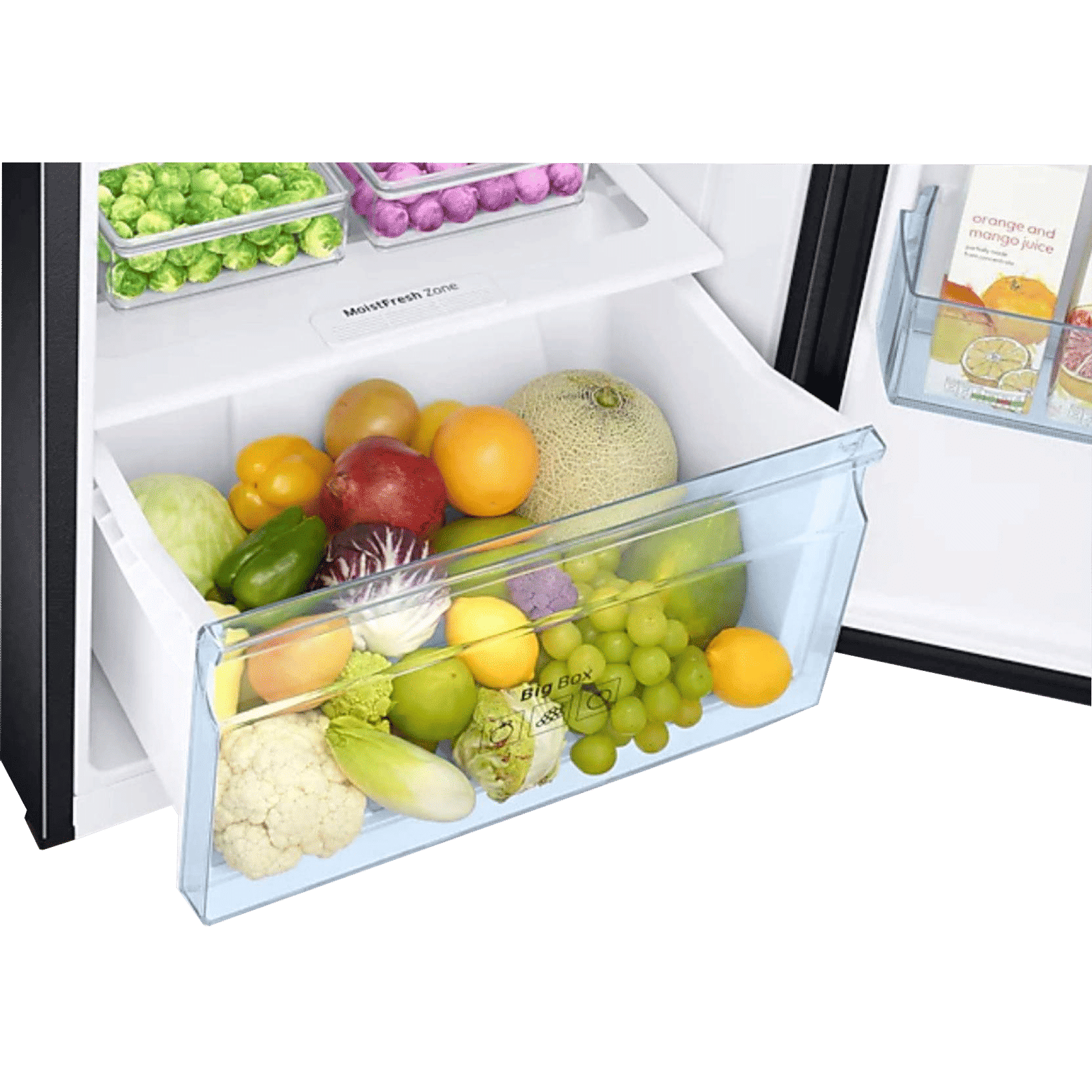 SAMSUNG 314 Litres 3 Star Frost Free Double Door Convertible Refrigerator with Multi Air Flow System (RT34A4533BX/HL, Luxe Black)_11