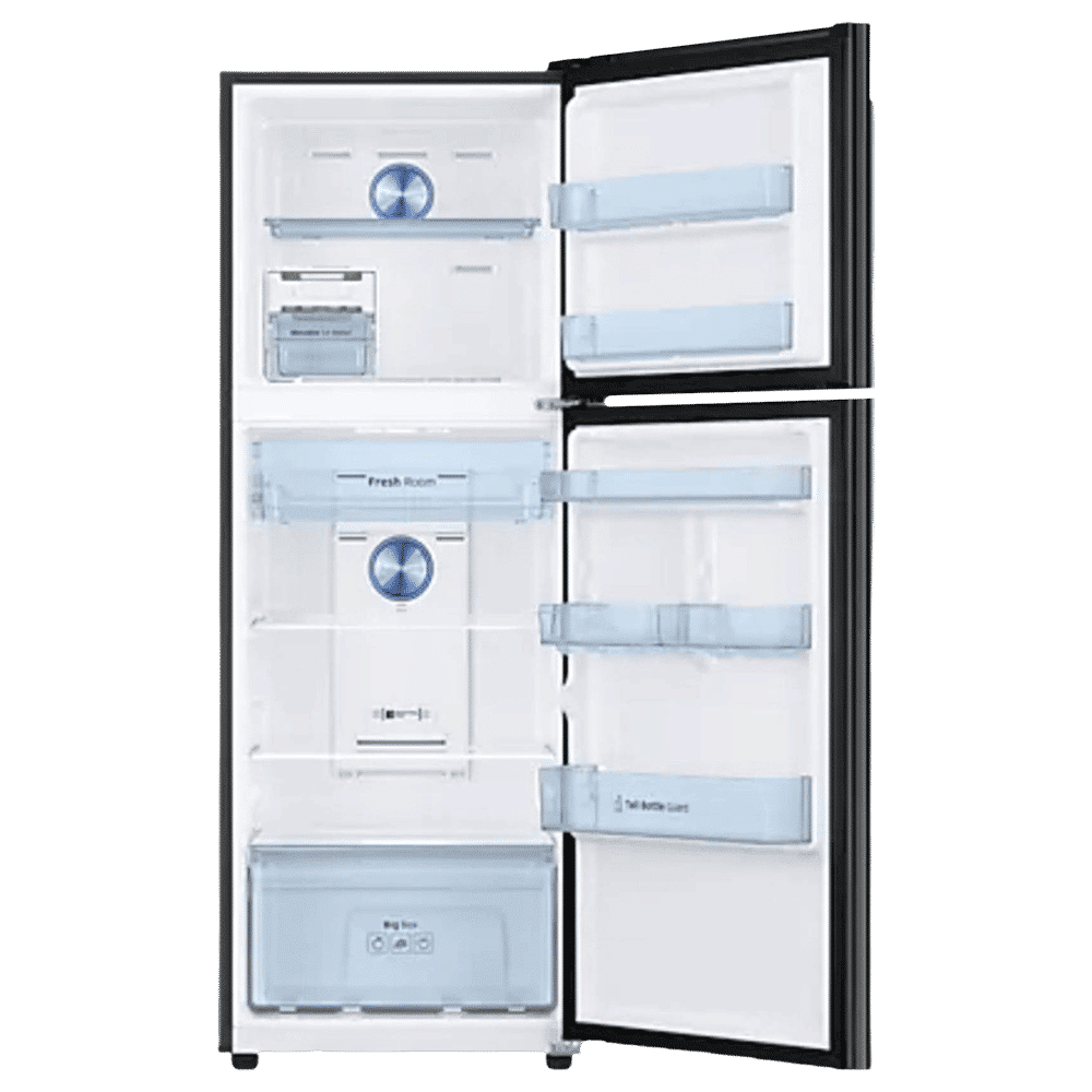 SAMSUNG 314 Litres 3 Star Frost Free Double Door Convertible Refrigerator with Multi Air Flow System (RT34A4533BX/HL, Luxe Black)_6