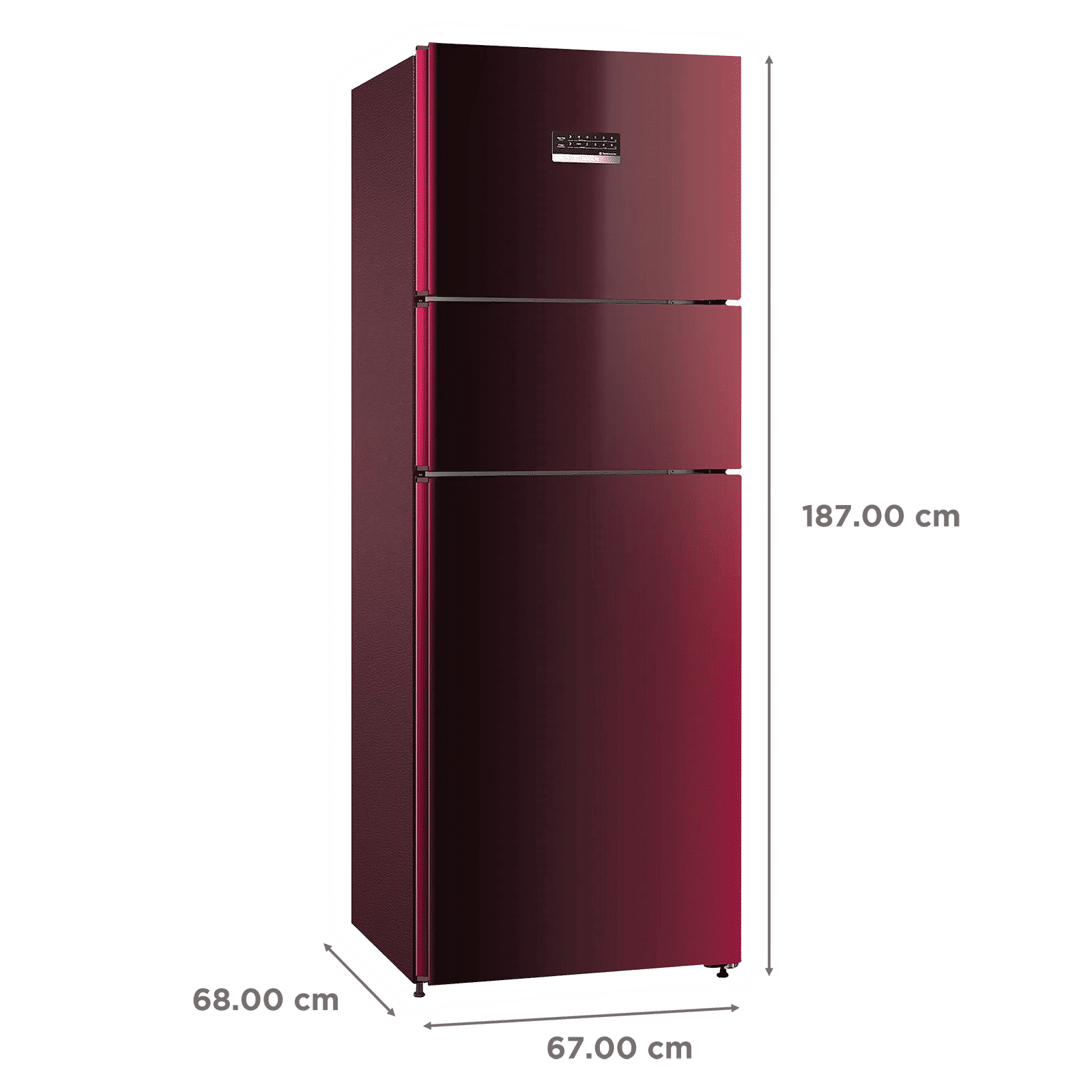 BOSCH Series 4 335 Litres Frost Free Triple Door Convertible Refrigerator with Temperature Display (CMC36WT5NI, Transition Wine) BOSCH Series 4 335 Litres Frost Free Triple Door Convertible Refrigerator with Temperature Display (CMC36WT5NI, Transition Wine)_3