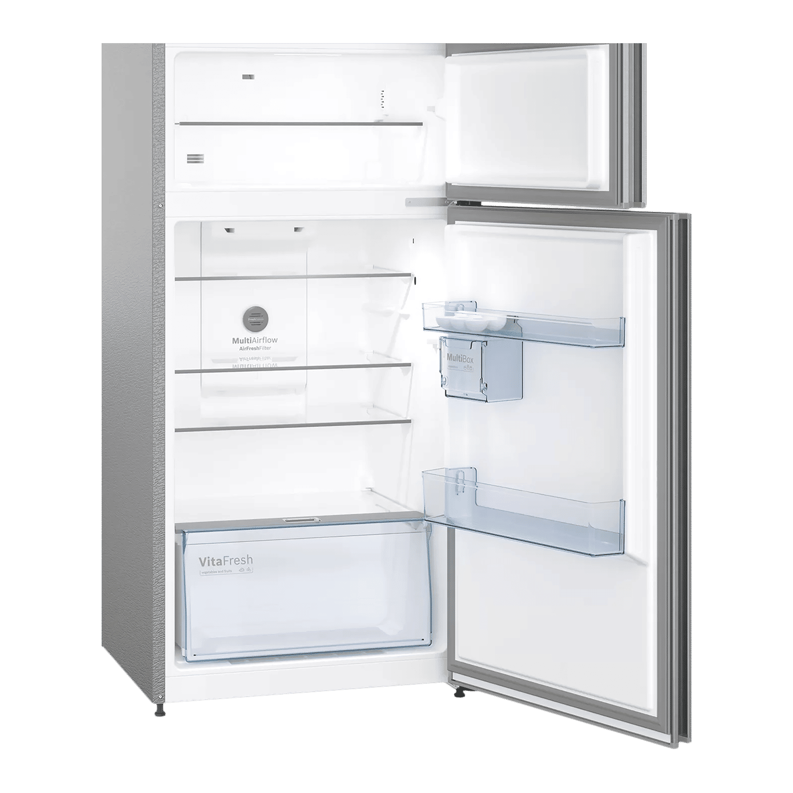 BOSCH Series 6 335 Litres Frost Free Triple Door Convertible Refrigerator with Temperature Display (CMC36S05NI, Shiney Silver)_7