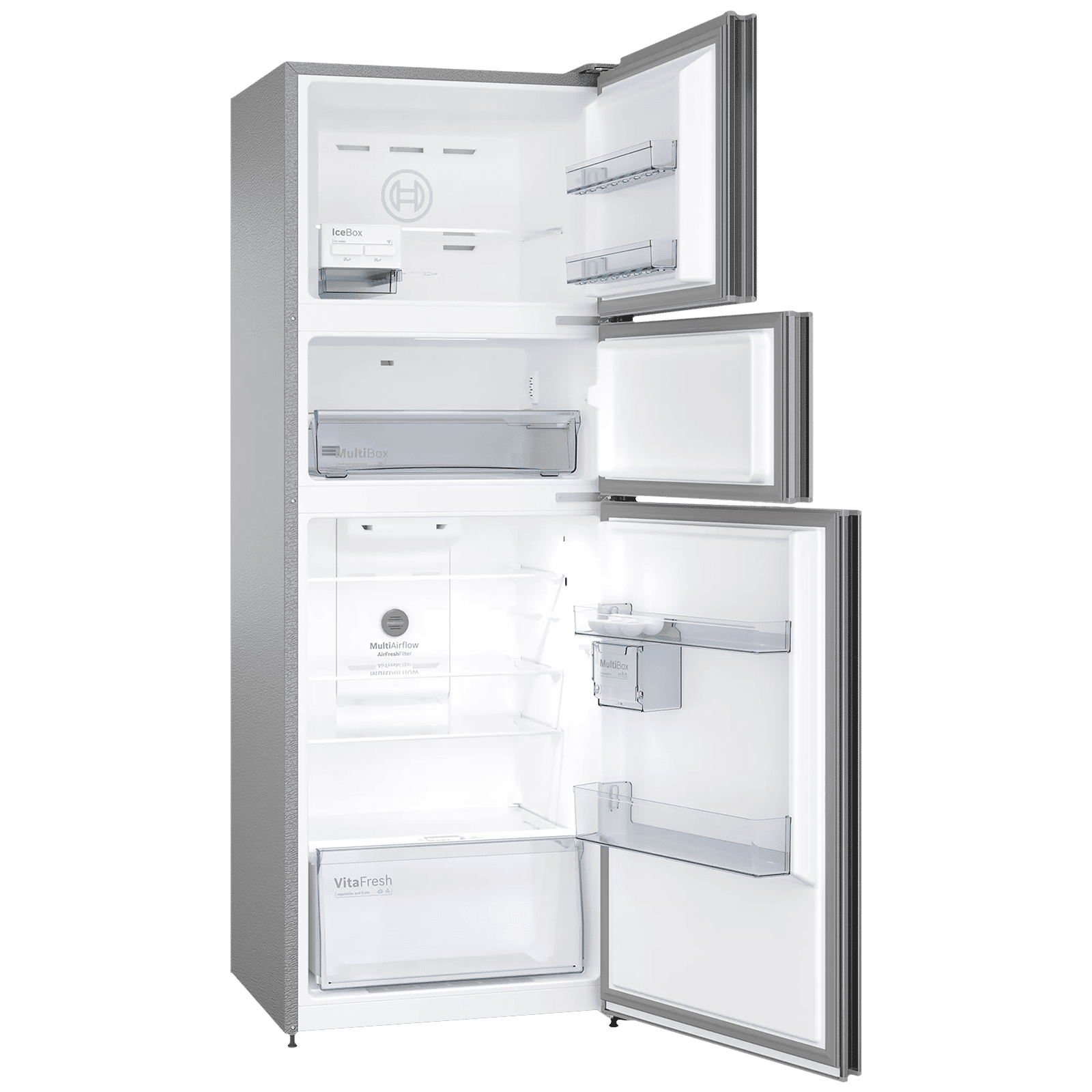 BOSCH Series 4 303 Litres Frost Free Triple Door Convertible Refrigerator with Temperature Display (CMC33K05NI, Smoky Steel) BOSCH Series 4 303 Litres Frost Free Triple Door Convertible Refrigerator with Temperature Display (CMC33K05NI, Smoky Steel)_5