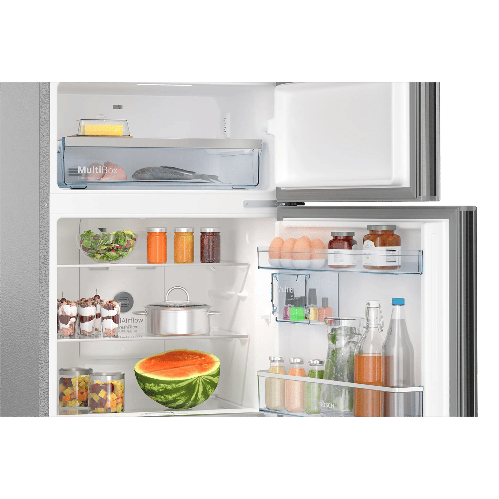 BOSCH Series 4 303 Litres Frost Free Triple Door Convertible Refrigerator with Temperature Display (CMC33K05NI, Smoky Steel) BOSCH Series 4 303 Litres Frost Free Triple Door Convertible Refrigerator with Temperature Display (CMC33K05NI, Smoky Steel)_6