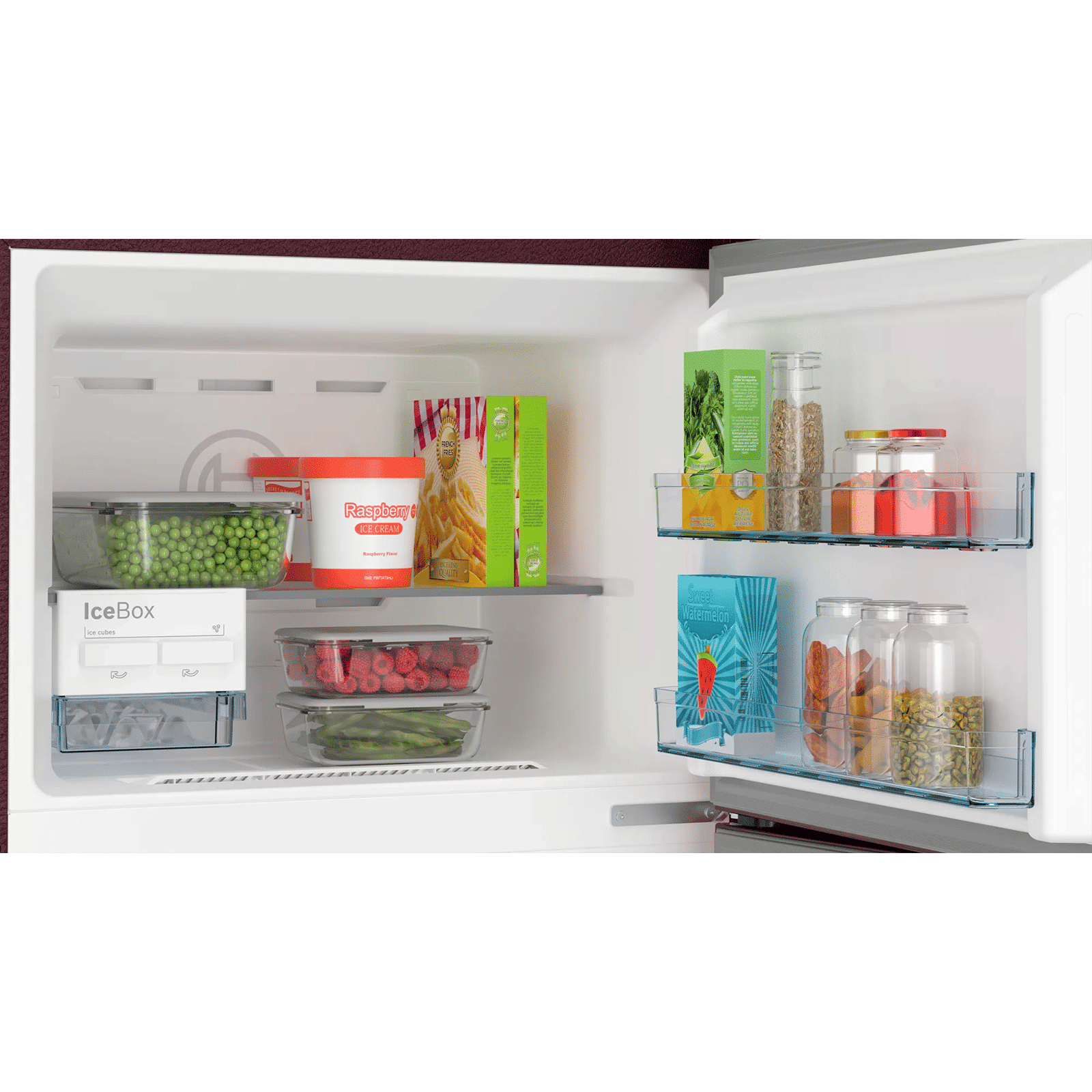 BOSCH Series 4 303 Litres Frost Free Triple Door Convertible Refrigerator with Temperature Display (CMC33WT5NI, Transition Wine) BOSCH Series 4 303 Litres Frost Free Triple Door Convertible Refrigerator with Temperature Display (CMC33WT5NI, Transition Wine)_8