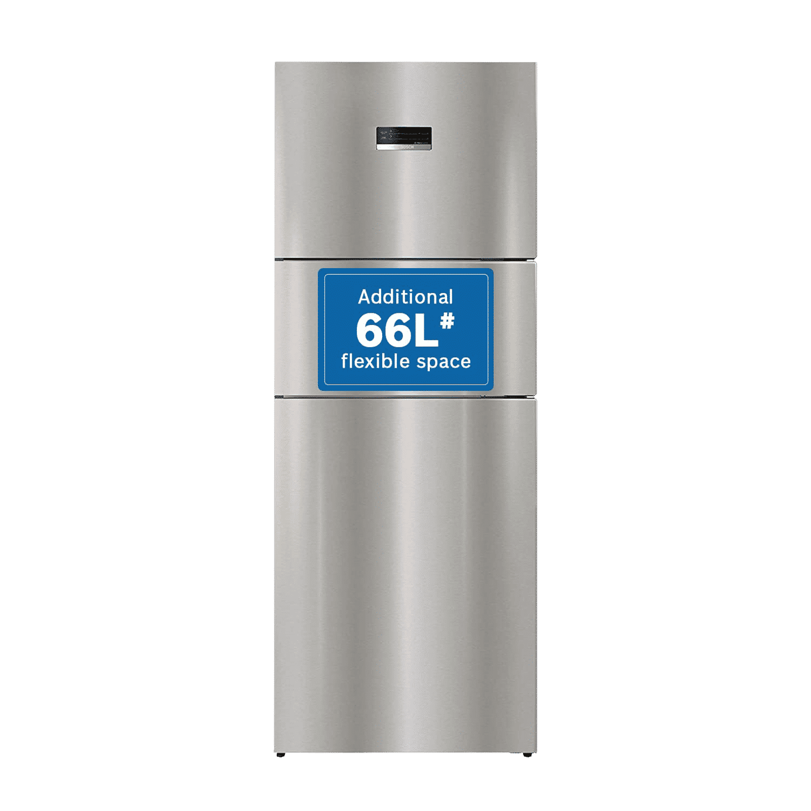 BOSCH Series 4 303 Litres Frost Free Triple Door Convertible Refrigerator with Temperature Display (CMC33S05NI, Shiney Silver)_1