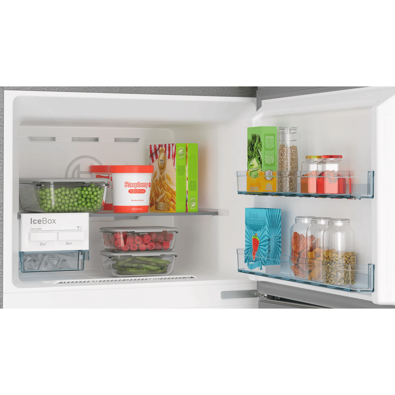 BOSCH Series 4 303 Litres Frost Free Triple Door Convertible Refrigerator with Temperature Display (CMC33S05NI, Shiney Silver)_9