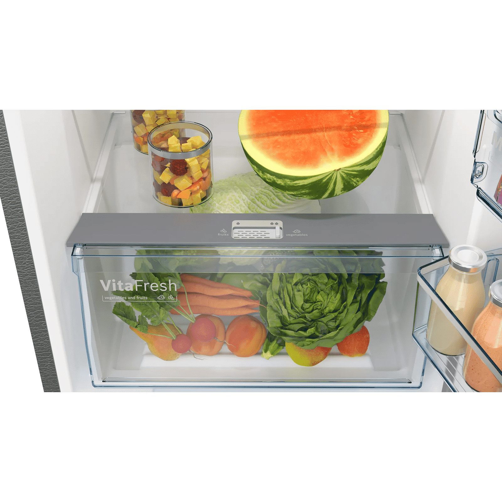 BOSCH Series 4 303 Litres Frost Free Triple Door Convertible Refrigerator with Temperature Display (CMC33S05NI, Shiney Silver)_10