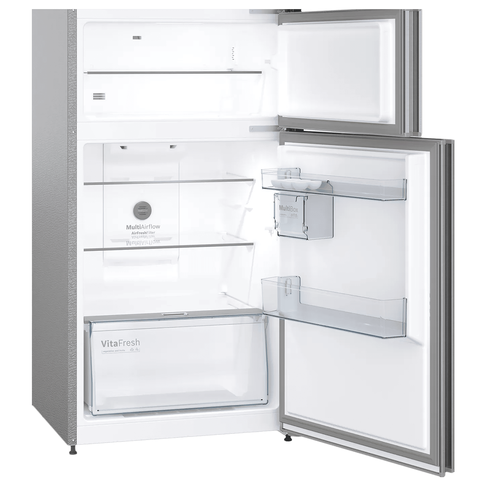 BOSCH Series 4 303 Litres Frost Free Triple Door Convertible Refrigerator with Temperature Display (CMC33S05NI, Shiney Silver)_8