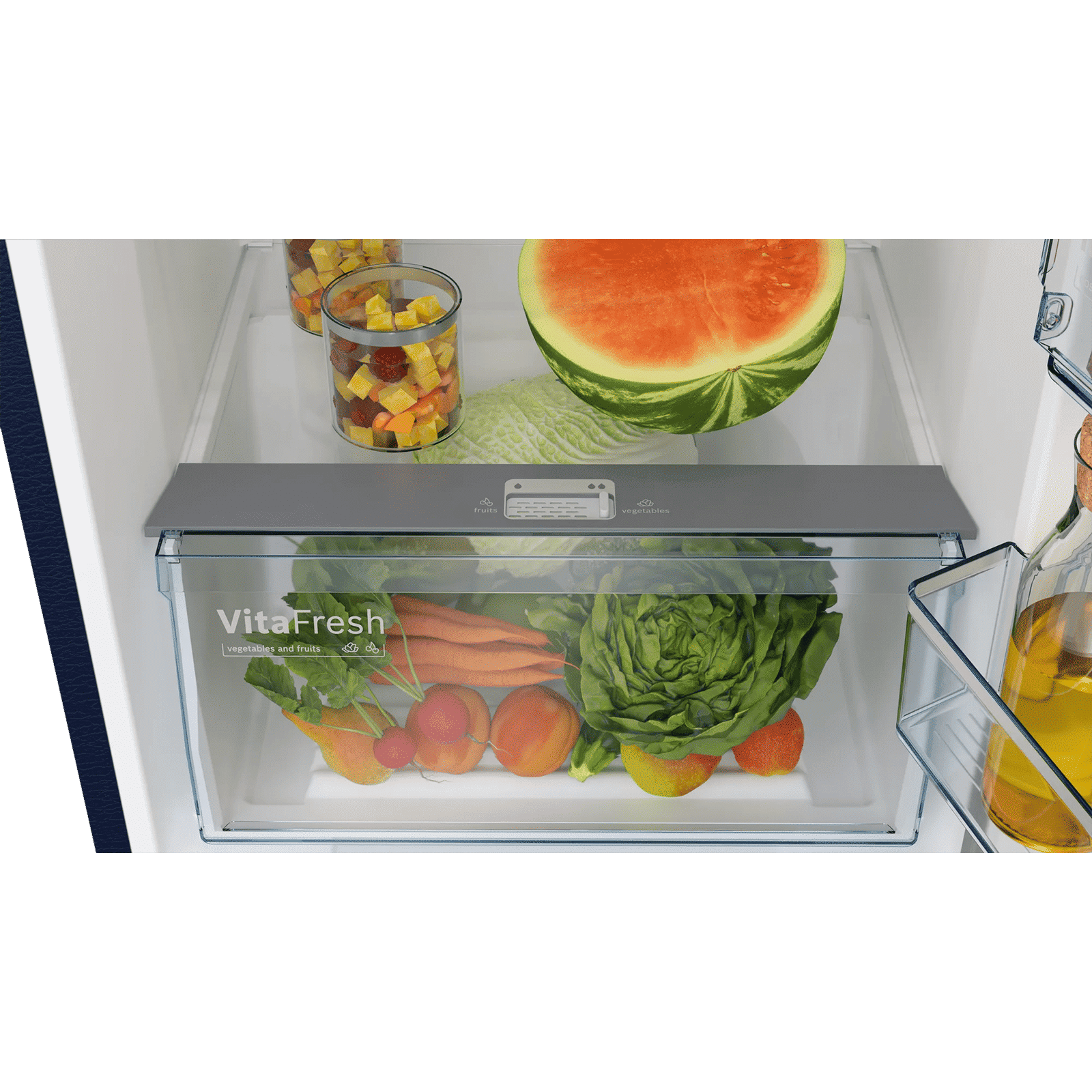 BOSCH Series 4 358 Litres 3 Star Frost Free Double Door Convertible Refrigerator with Temperature Display (CTC35BT3NI, Transition Blue)_9