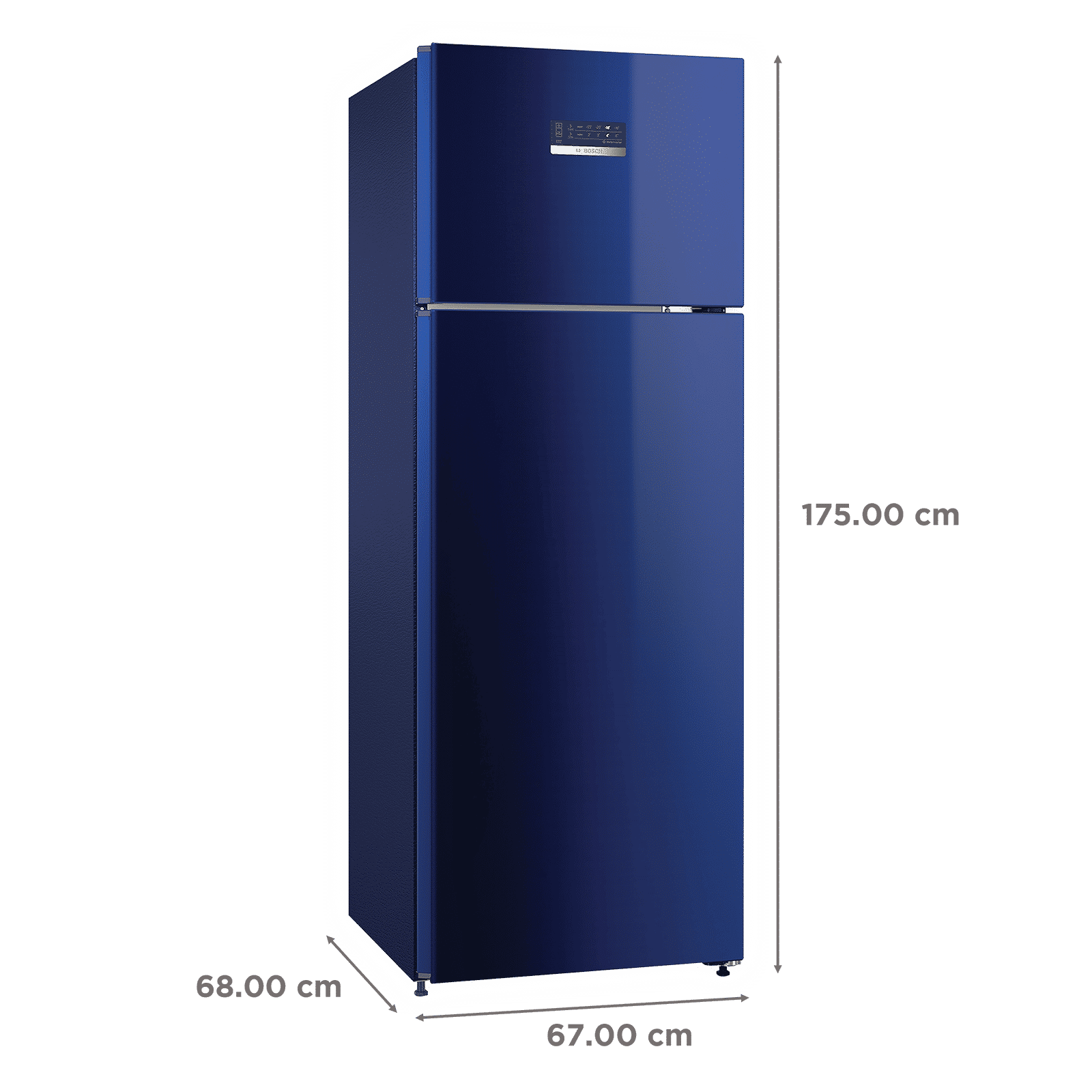 BOSCH Series 4 358 Litres 3 Star Frost Free Double Door Convertible Refrigerator with Temperature Display (CTC35BT3NI, Transition Blue)_3