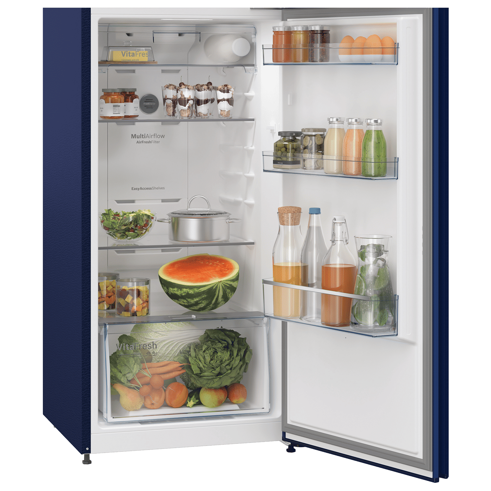 BOSCH Series 4 358 Litres 3 Star Frost Free Double Door Convertible Refrigerator with Temperature Display (CTC35BT3NI, Transition Blue)_6