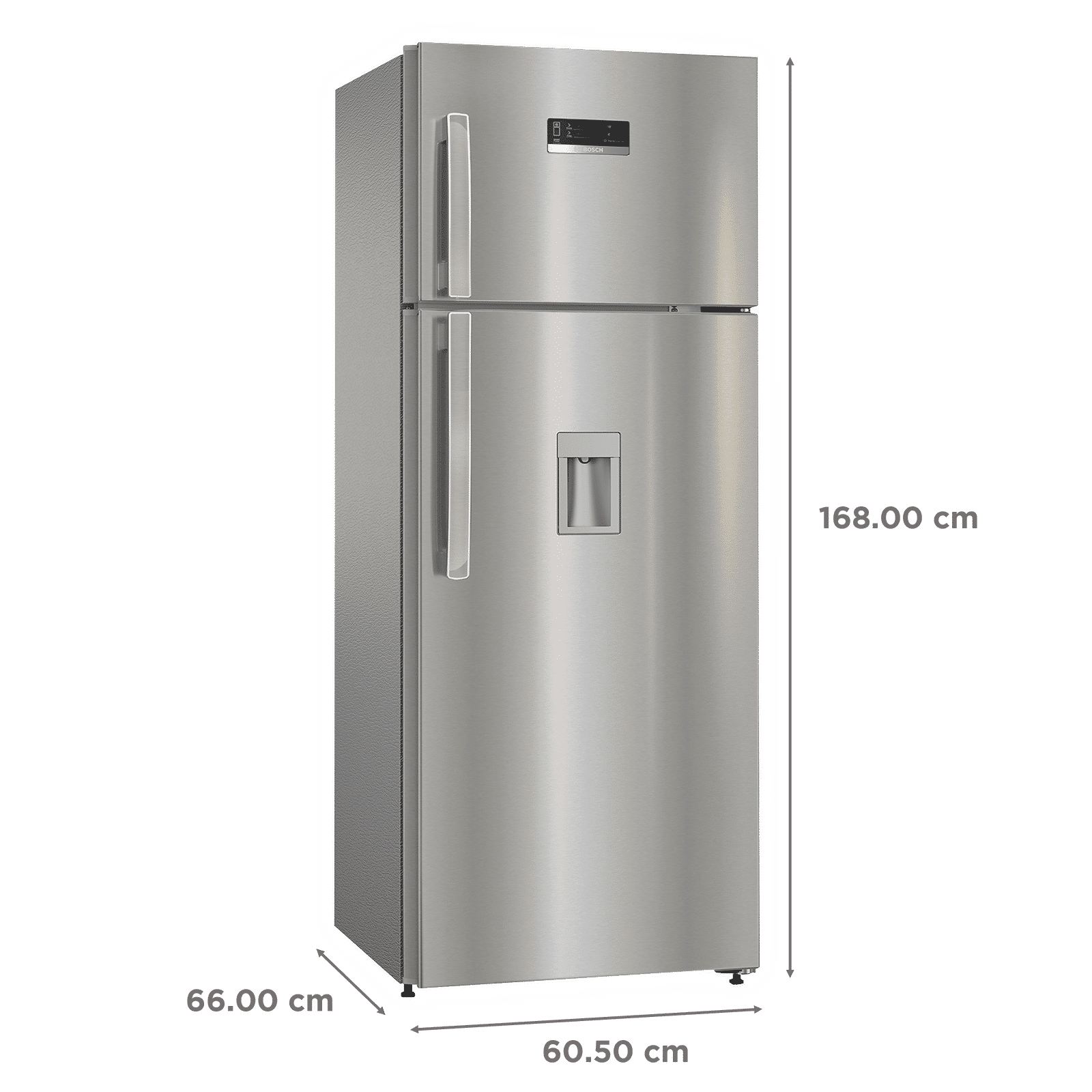 BOSCH Series 4 290 Litres 4 Star Frost Free Double Door Convertible Refrigerator with Water Dispenser (CTC29S04DI, Shiney Silver)_3