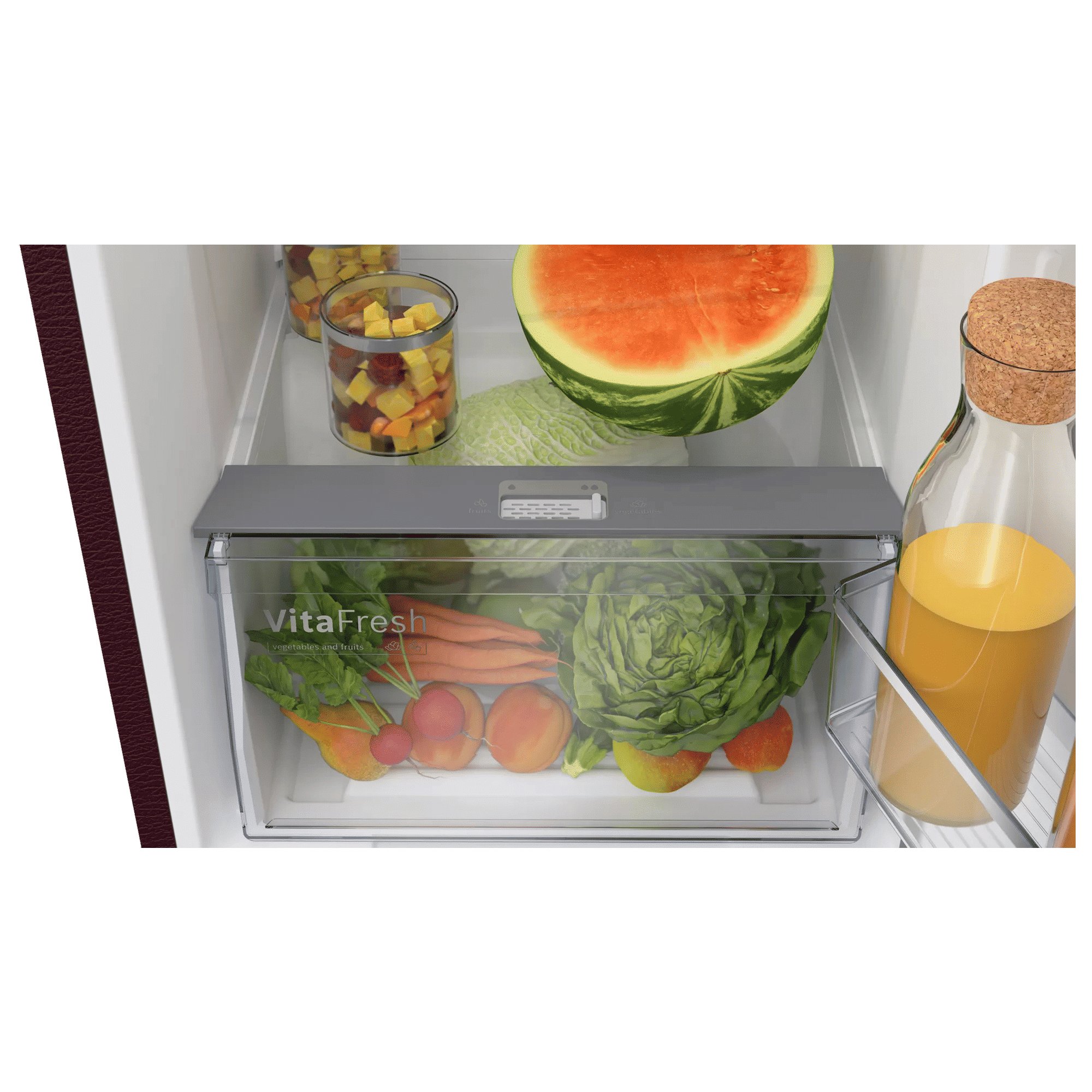 BOSCH Series 4 290 Litres 4 Star Frost Free Double Door Convertible Refrigerator with Temperature Display (CTC29W24EI, Sevian Wine) BOSCH Series 4 290 Litres 4 Star Frost Free Double Door Convertible Refrigerator with Temperature Display (CTC29W24EI, Sevian Wine)_10