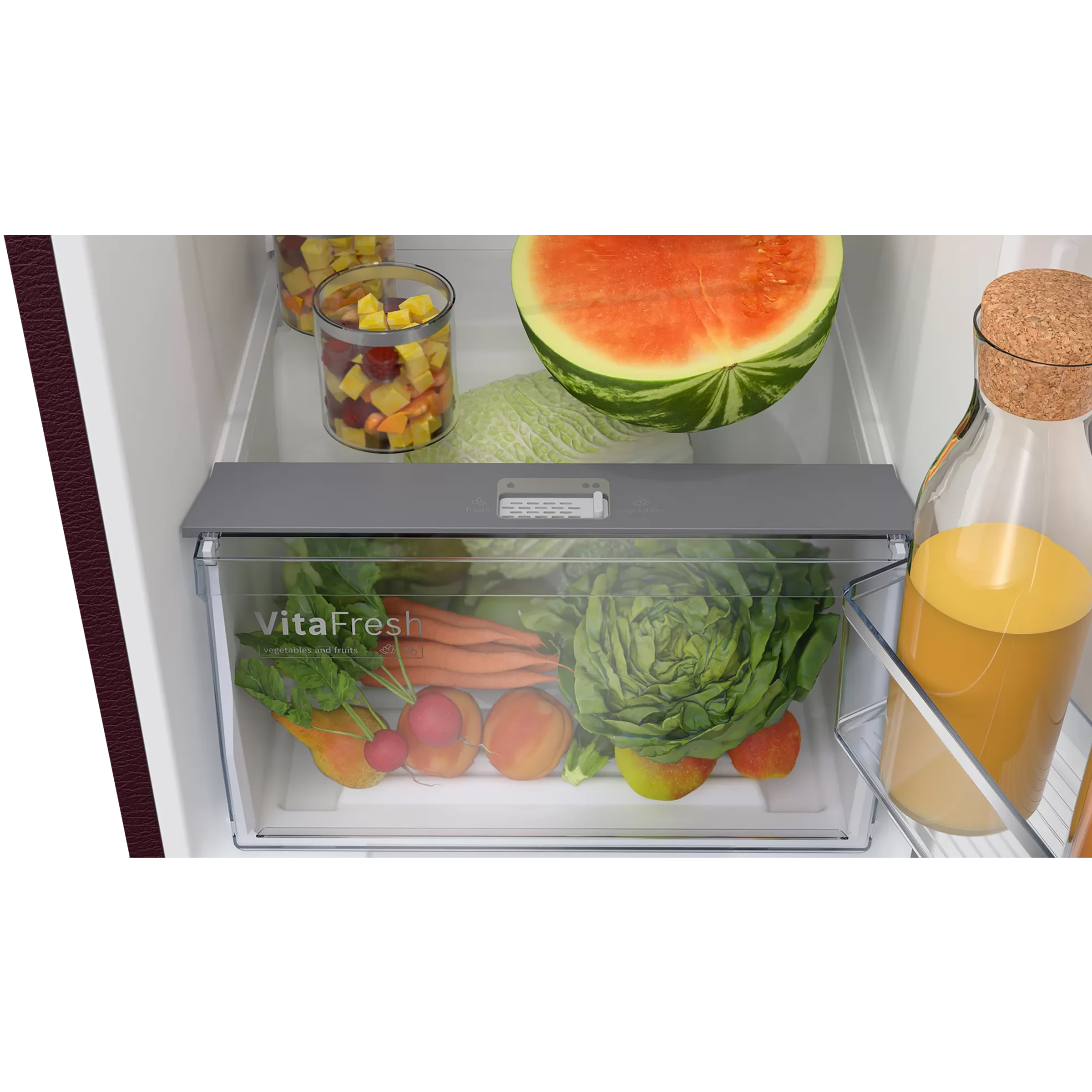 BOSCH Series 4 290 Litres 3 Star Frost Free Double Door Convertible Refrigerator with Temperature Display (CTC29W13NI, Acasia Wine)_9