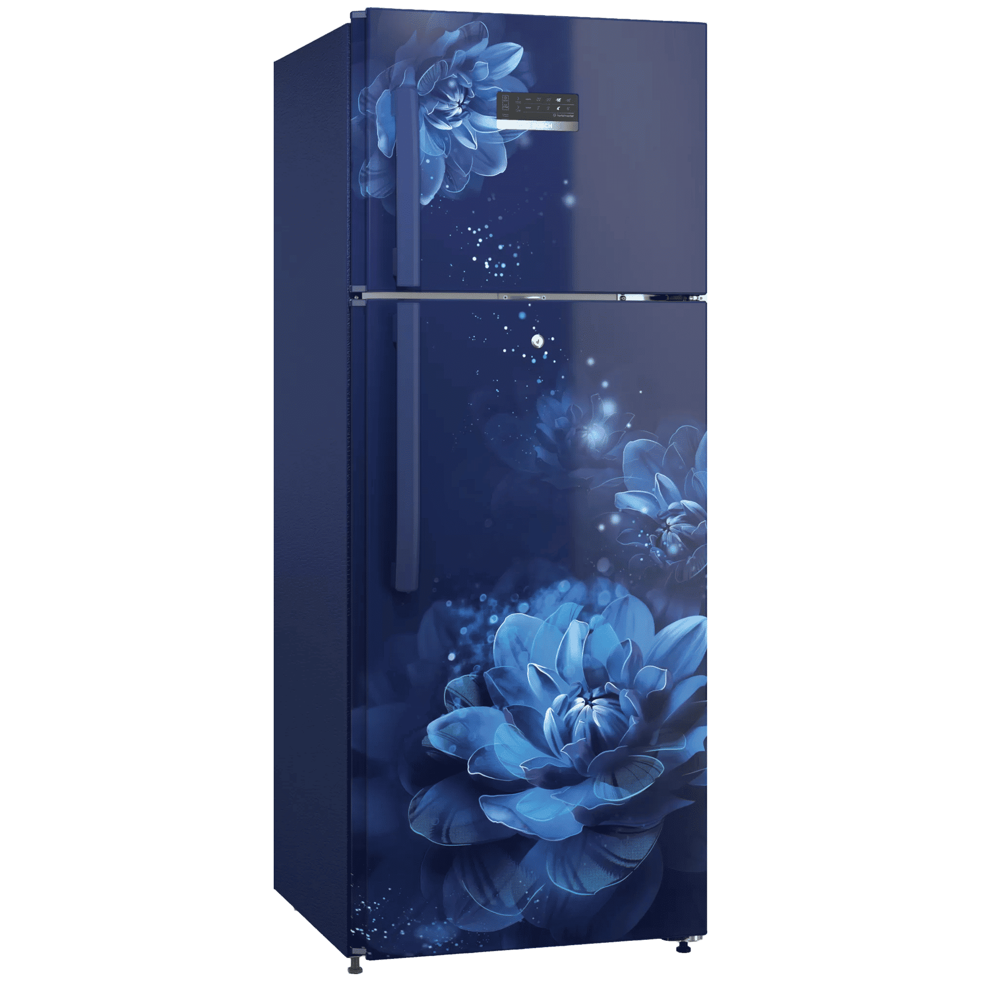 BOSCH Series 4 263 Litres 3 Star Frost Free Double Door Convertible Refrigerator with Temperature Display (CTC27B23EI, Sevian Blue)_1