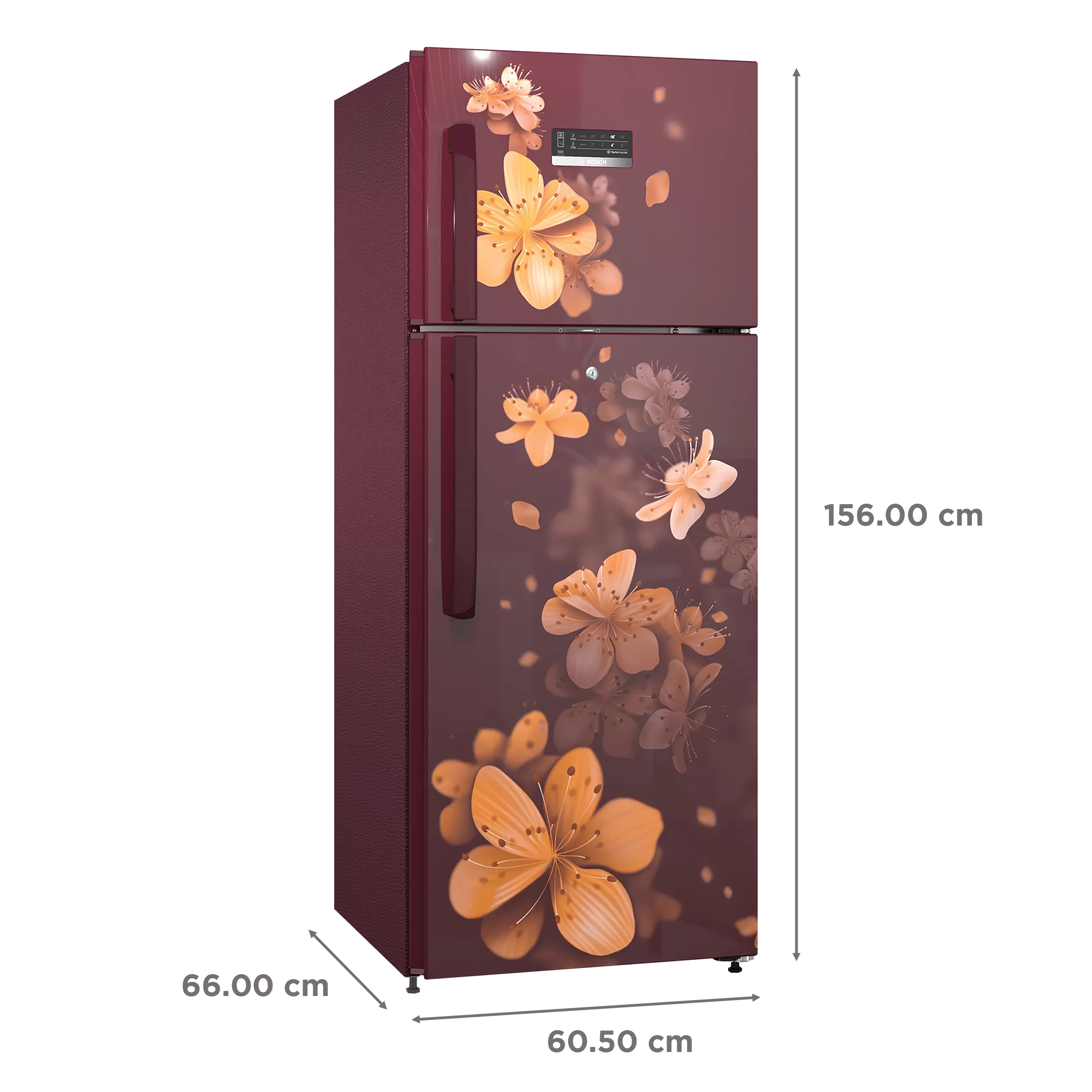 BOSCH Series 4 243 Litres 3 Star Frost Free Double Door Convertible Refrigerator with Temperature Display (CTC27W13EI, Acasia Wine)_3