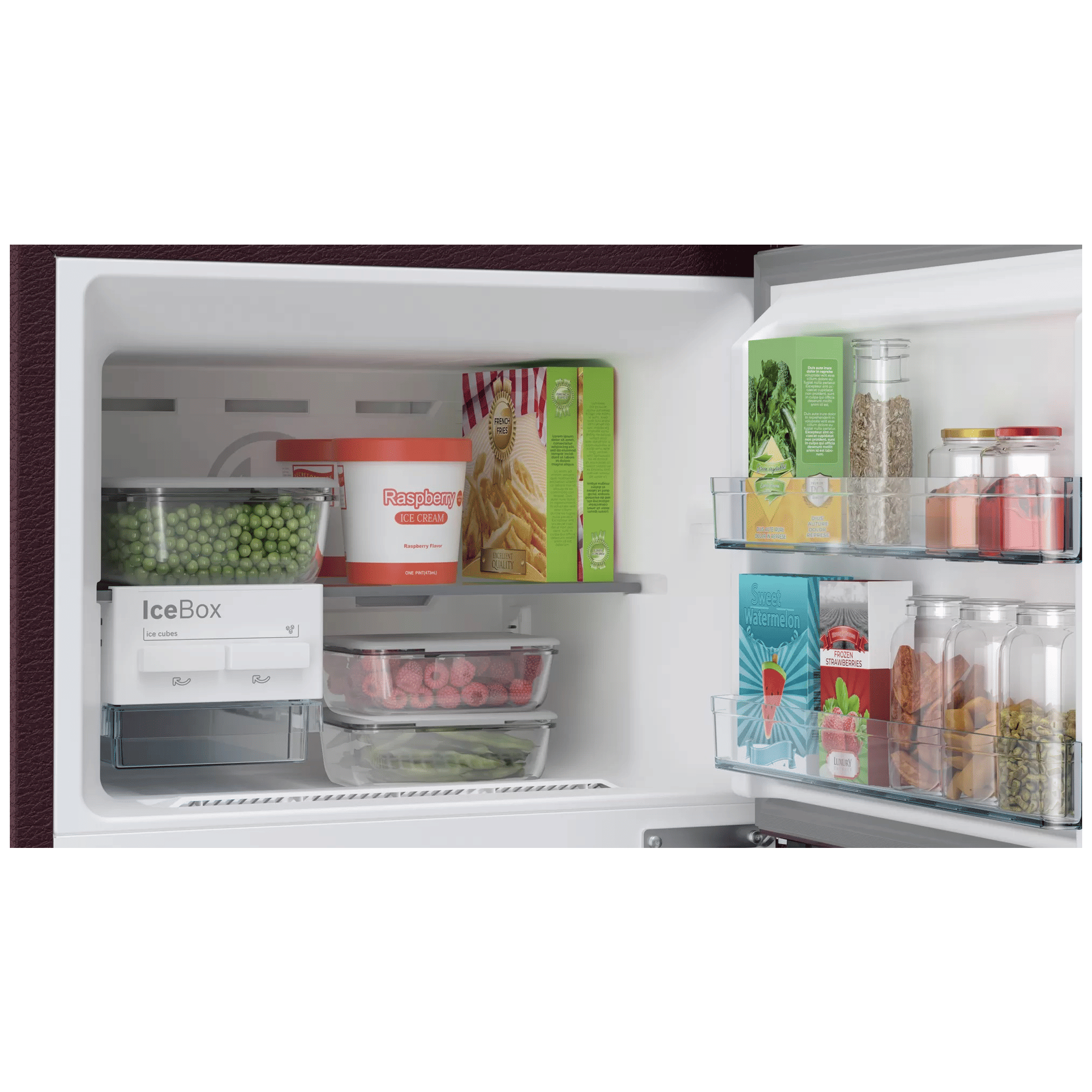 BOSCH Series 4 243 Litres 3 Star Frost Free Double Door Convertible Refrigerator with Temperature Display (CTC27W13EI, Acasia Wine)_5